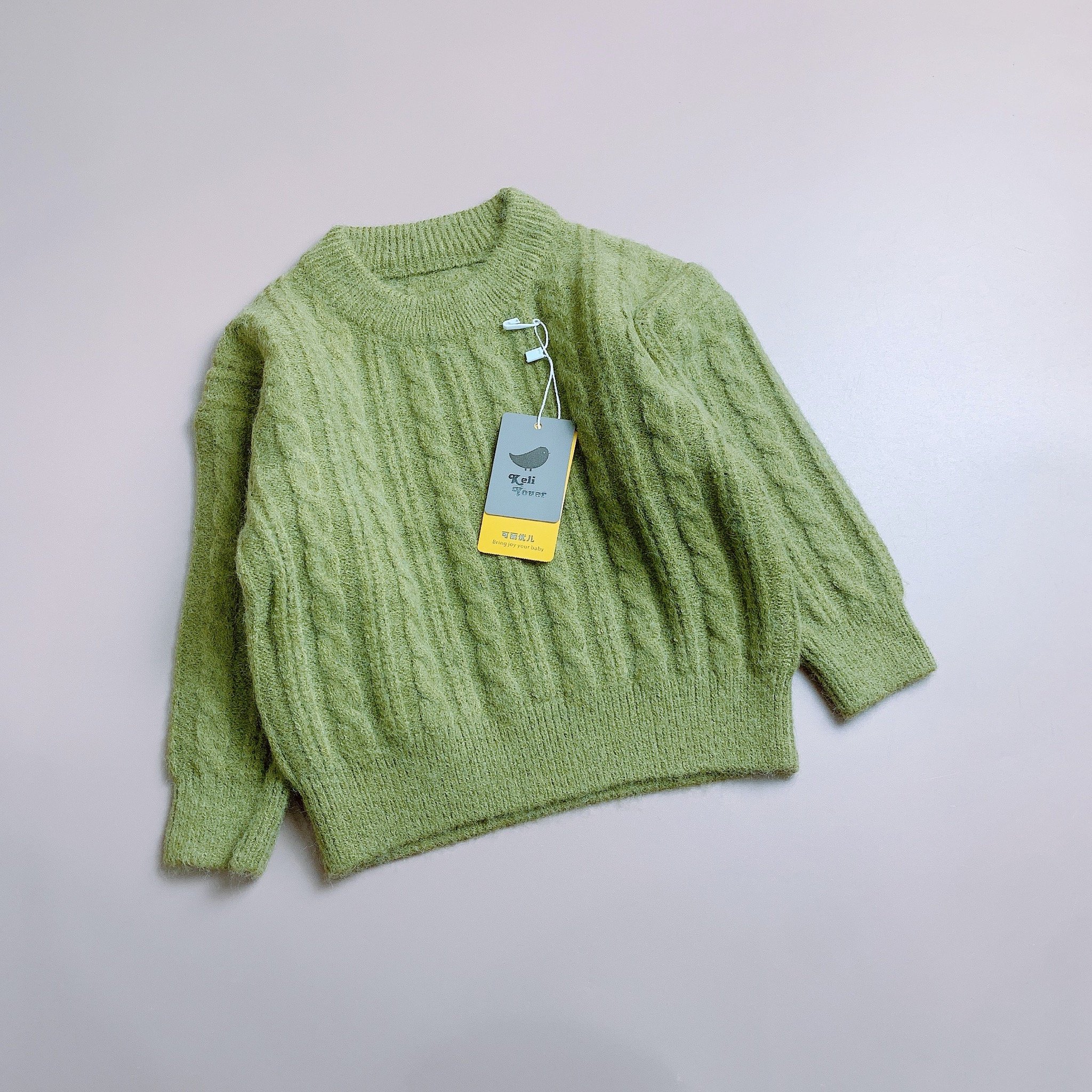 Áo len Keli Youer vặn thừng cổ tròn 4 màu size 80 -120