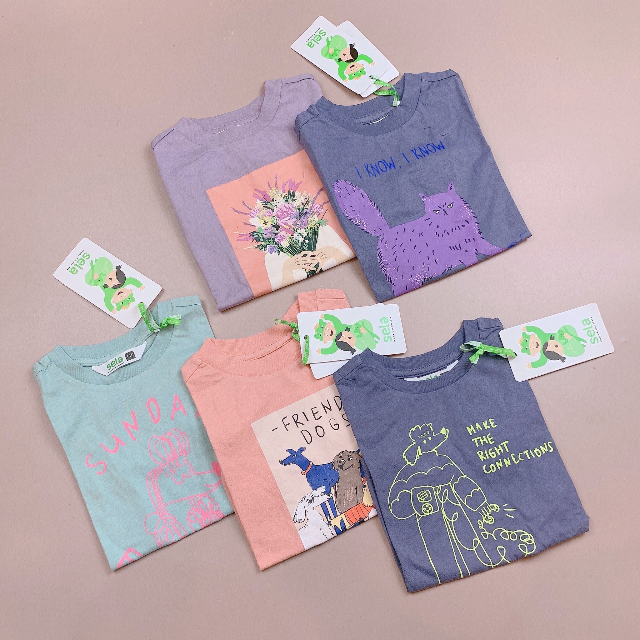 Áo cotton Sela nhiều hình size 92 - 152
