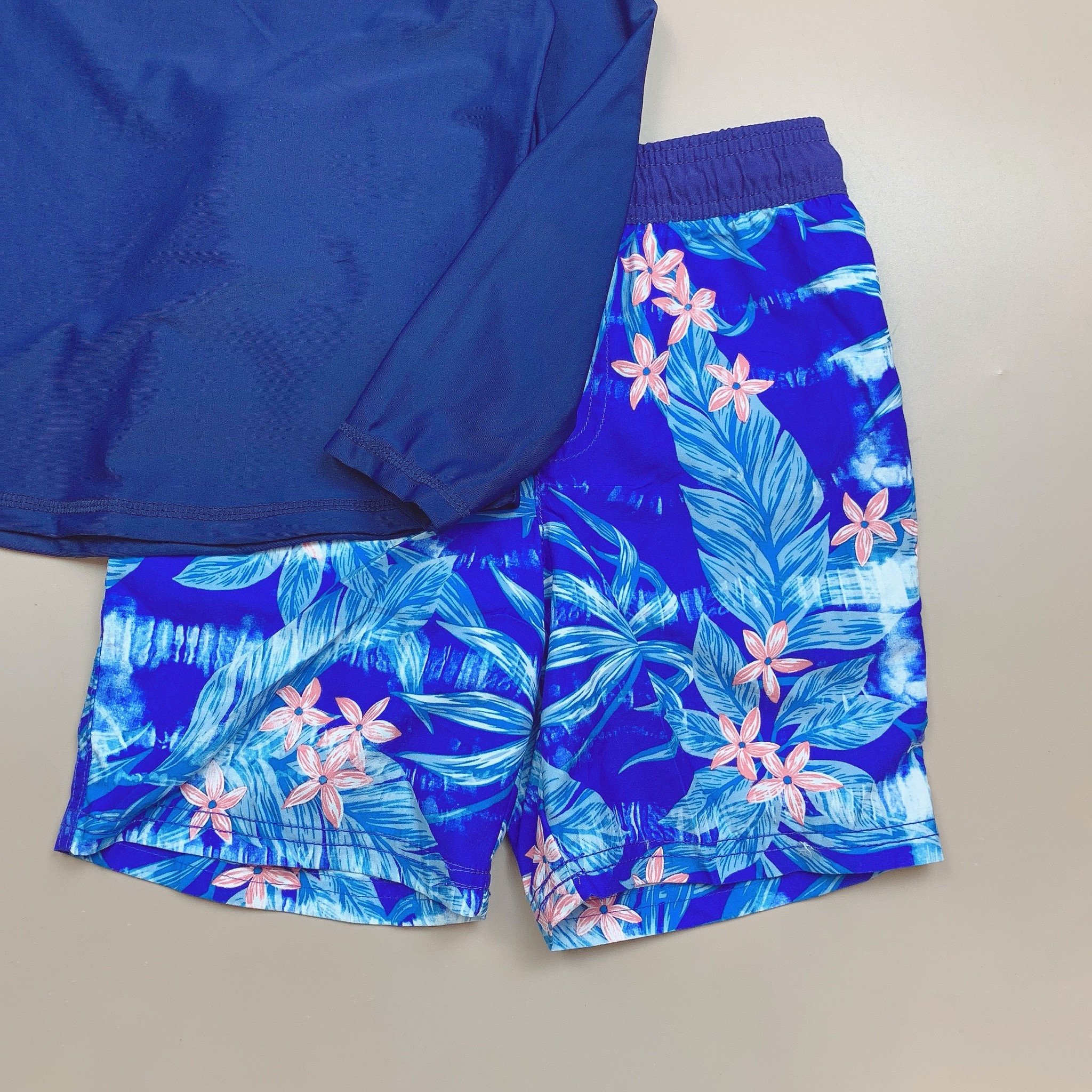 Bộ bơi Carter áo dài tay navy Sun Sea Surf - 2 màu quần size 3m - 5y