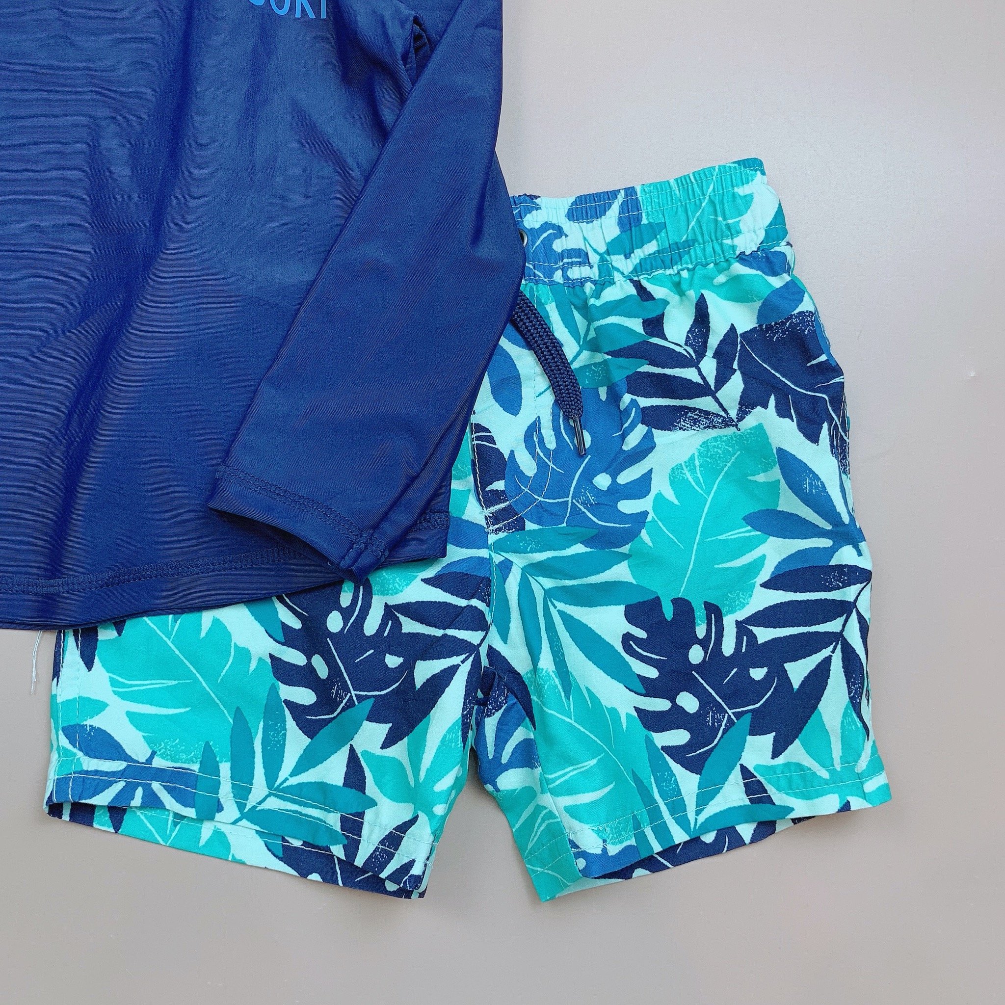 Bộ bơi Carter áo dài tay navy Sun Sea Surf - 2 màu quần size 3m - 5y