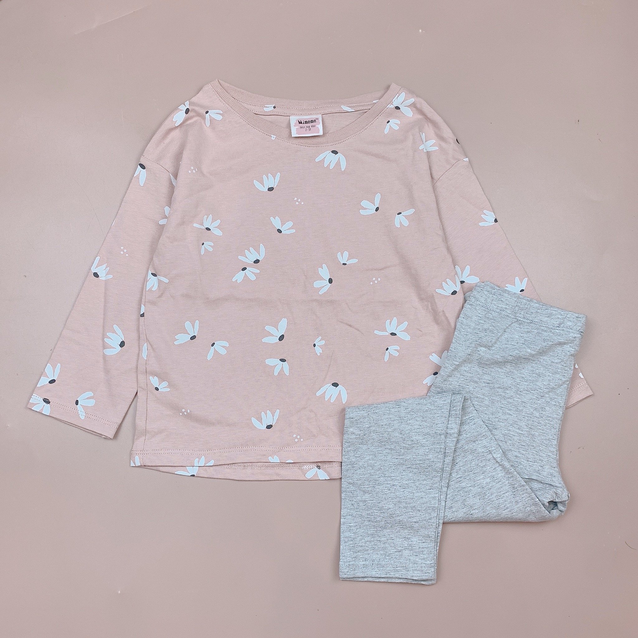 Bộ cotton Minene dài tay nhiều mẫu Bé Gái size 18m - 7y (quần ngẫu nhiên)