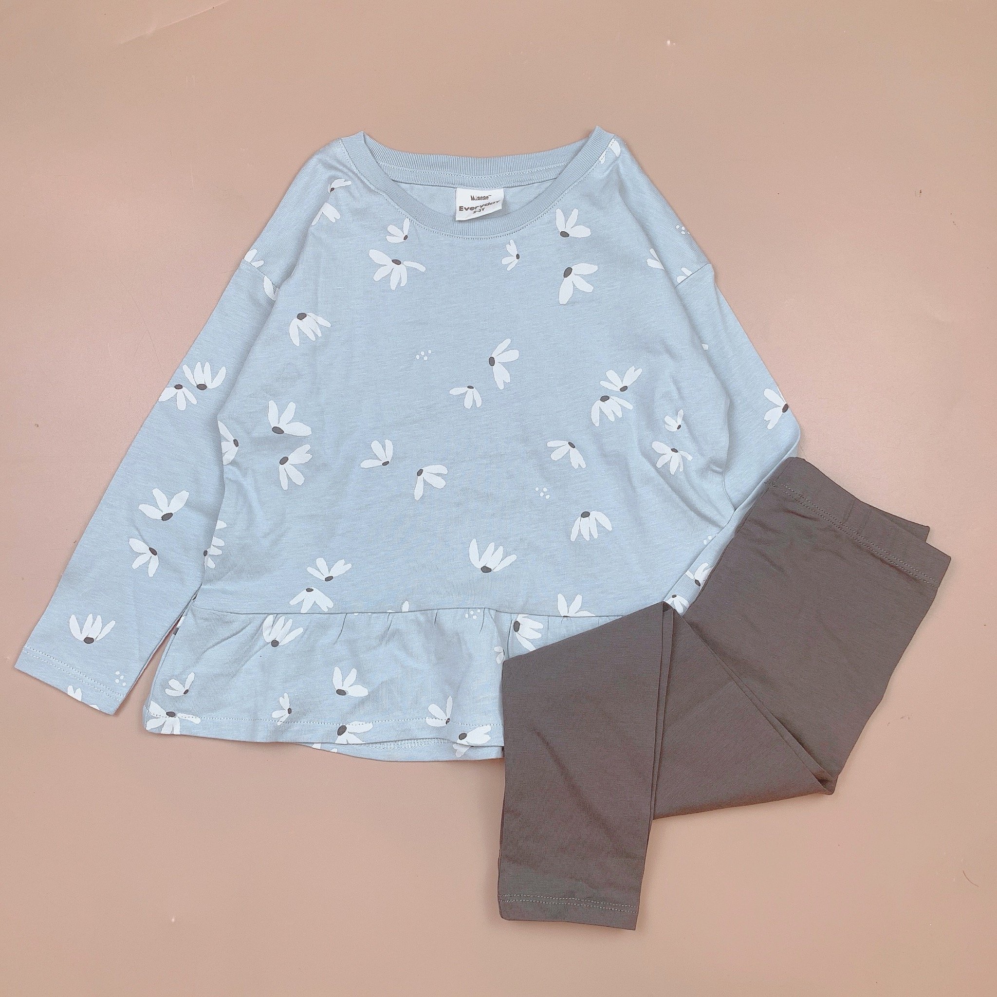 Bộ cotton Minene dài tay nhiều mẫu Bé Gái size 18m - 7y (quần ngẫu nhiên)