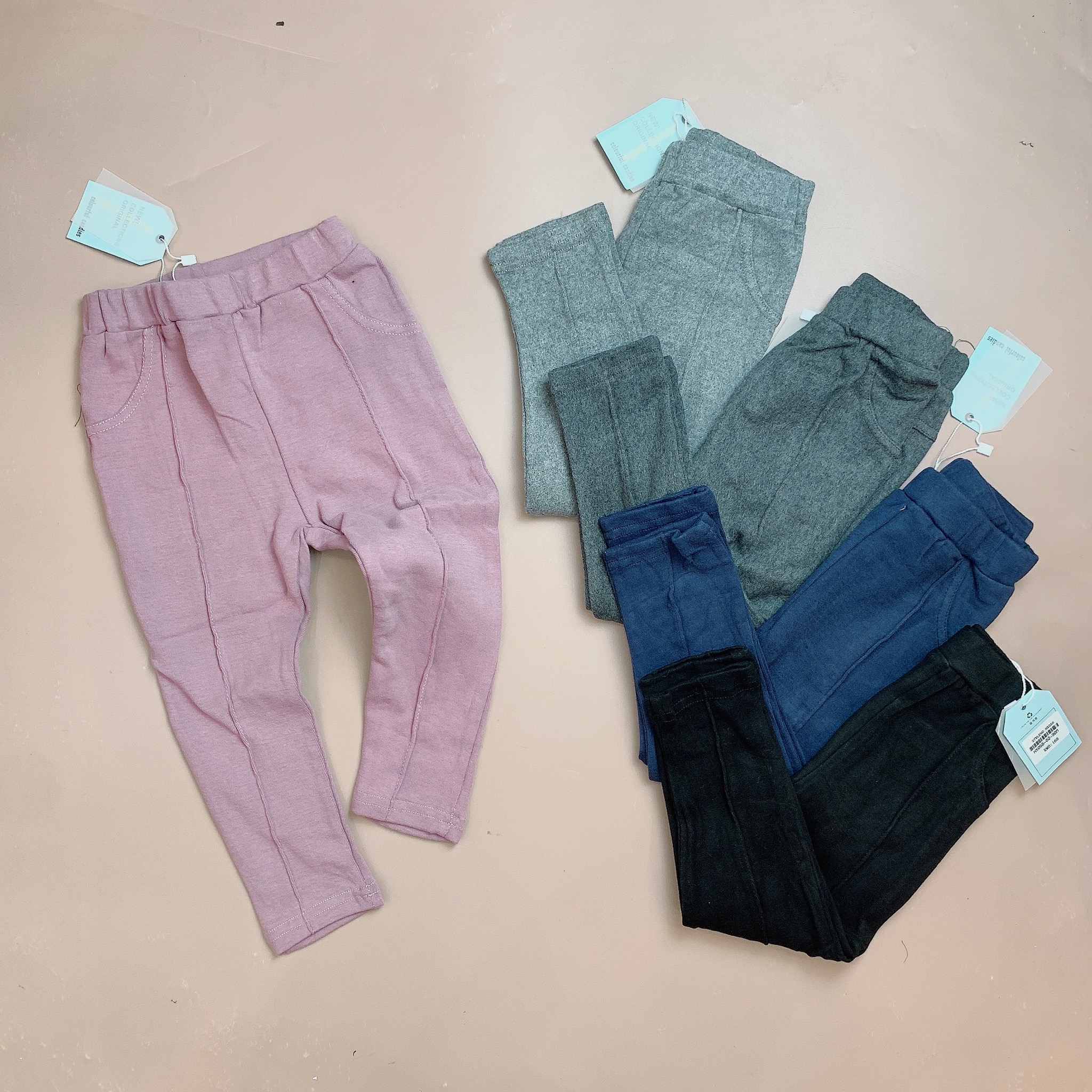 Quần legging Colourful Candies li dọc thân 5 màu BG size 90 - 130
