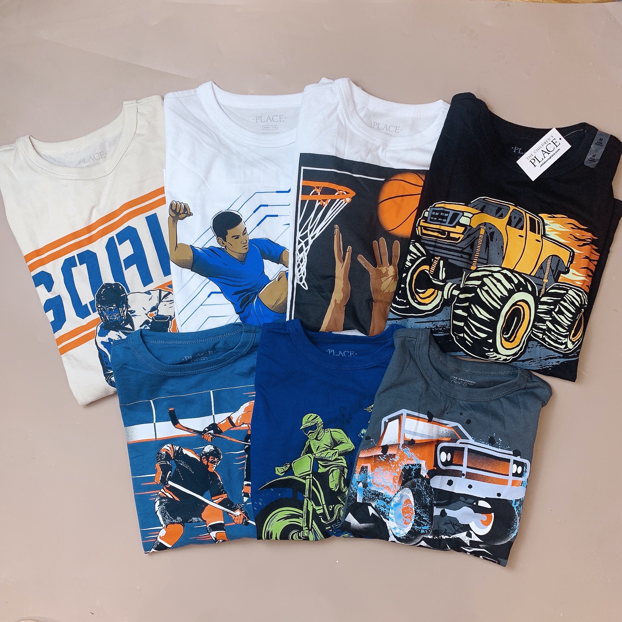 Áo cotton Place BT nhiều màu dòng đại 4-16y
