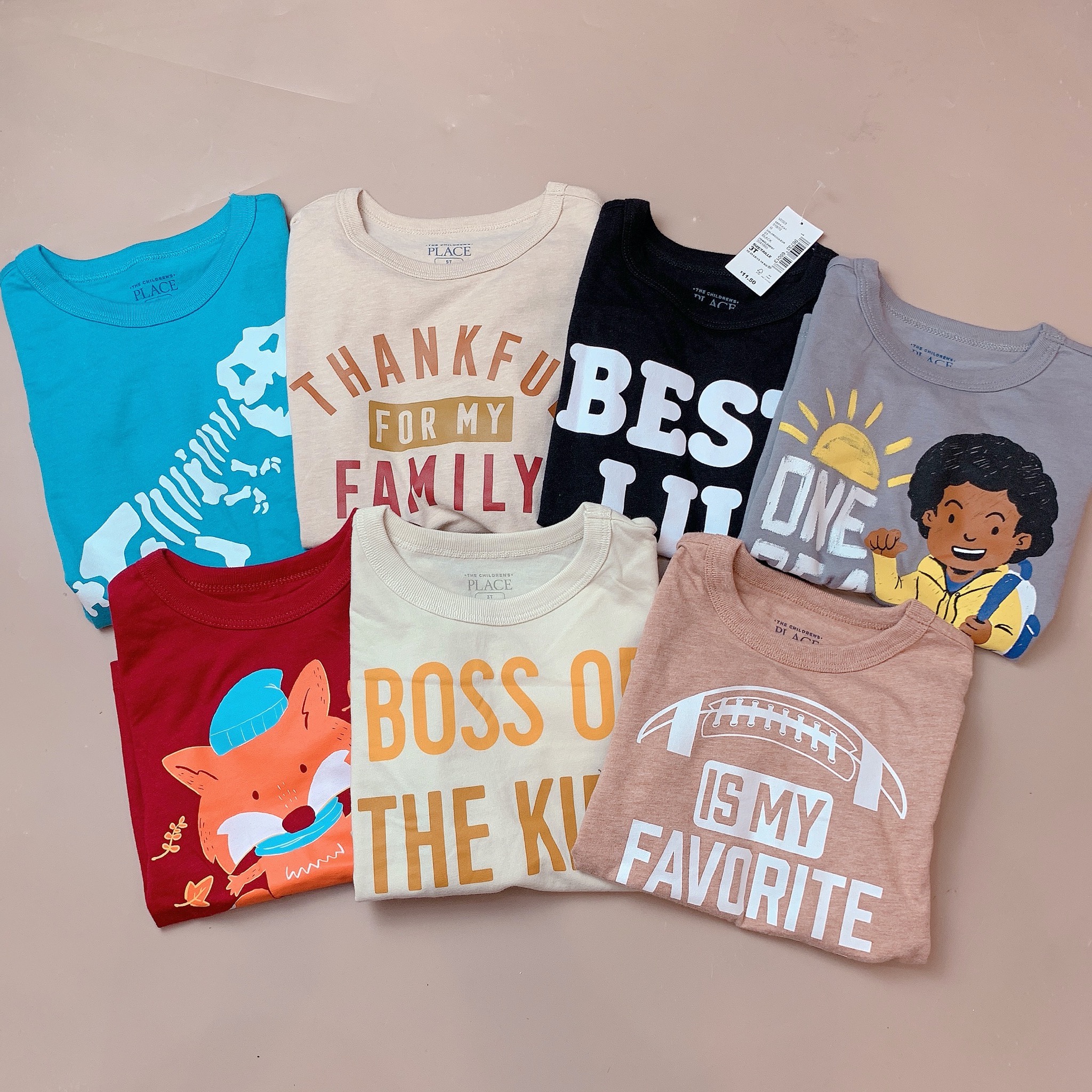 Áo cotton Place nhiều màu BT size 1-5y