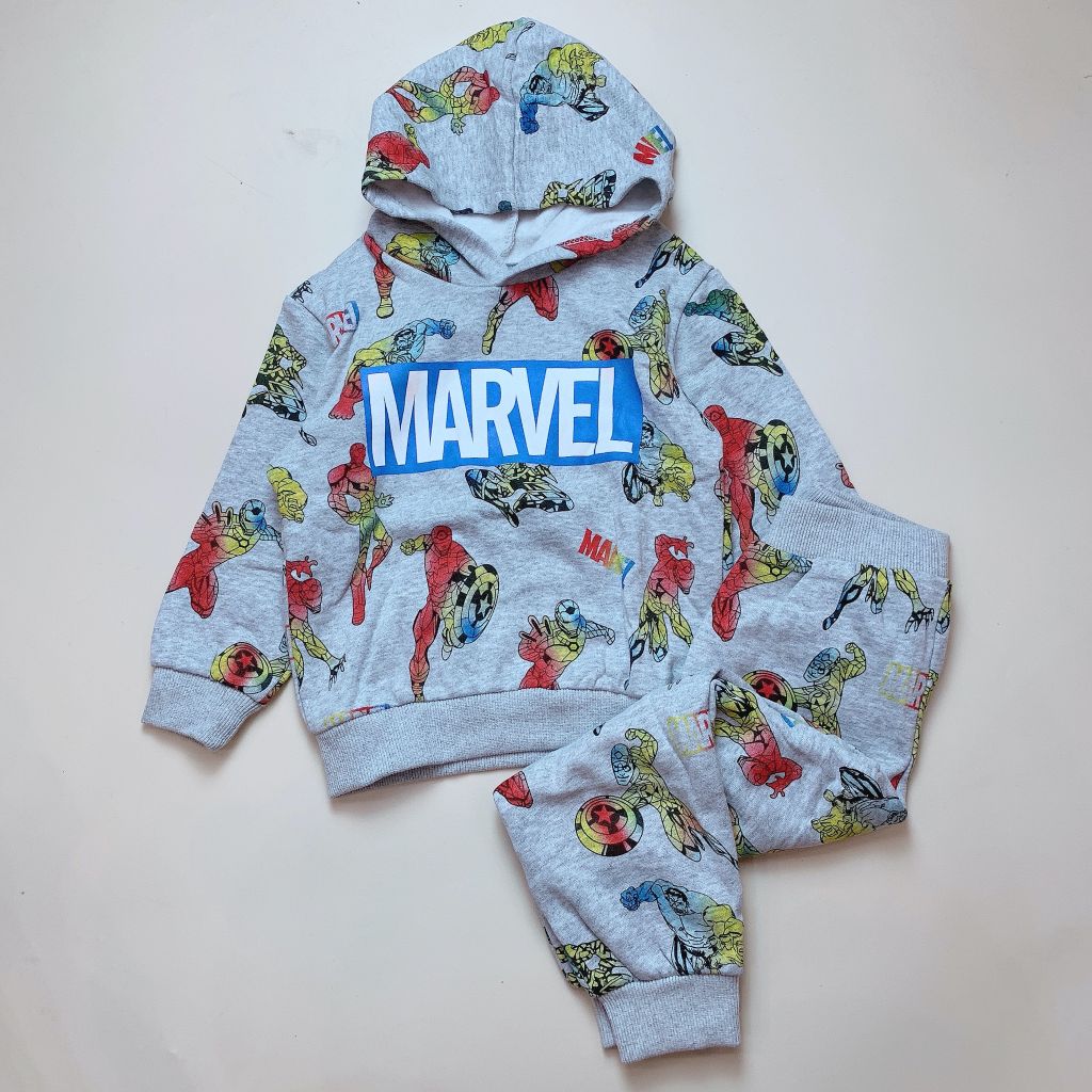 Bộ nỉ bông vải dư nhiều hình Bé Trai size 2 - 6y