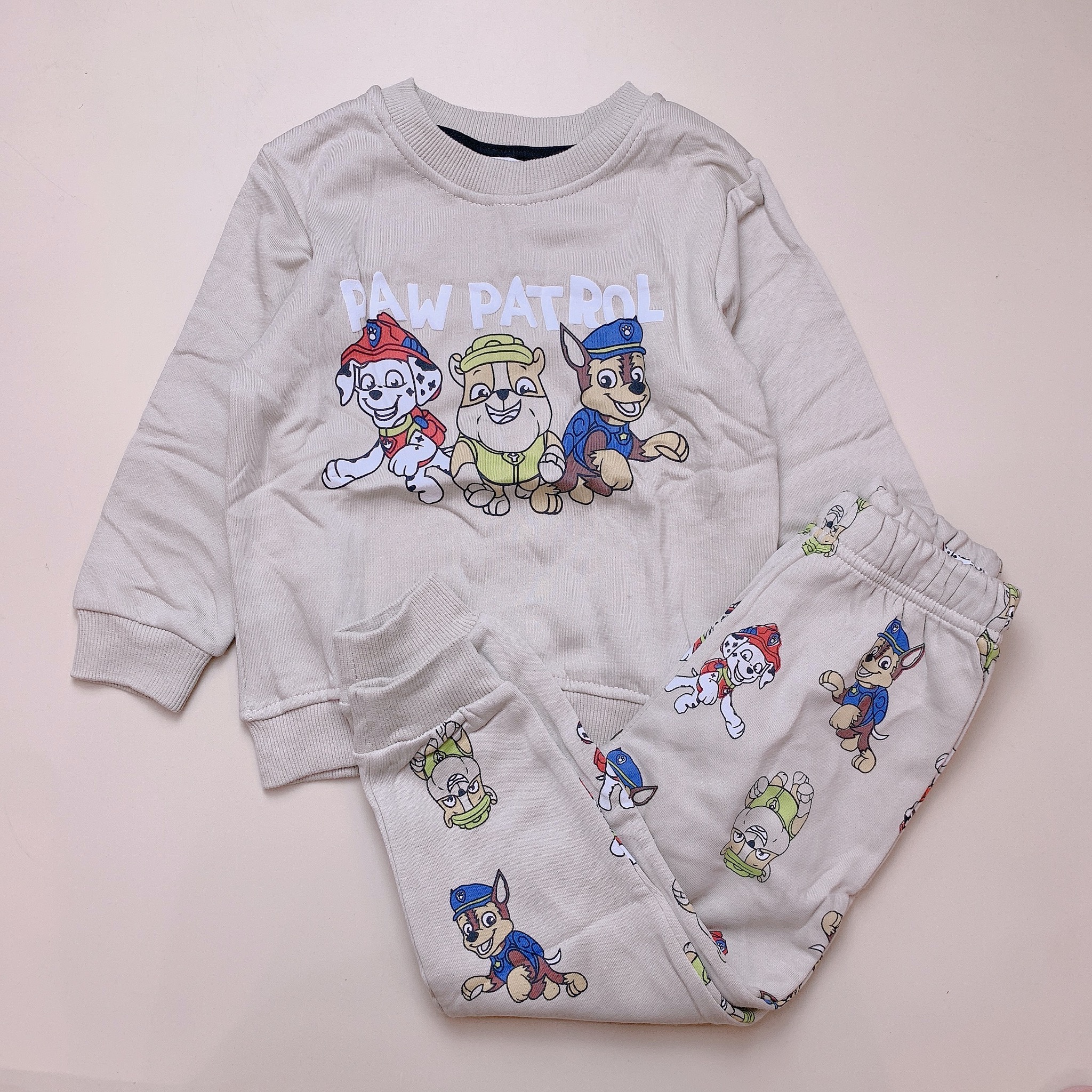 Bộ nỉ bông vải dư nhiều hình Bé Trai size 2 - 6y