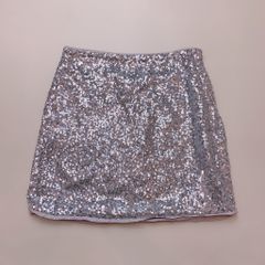 Chân váy kim sa ánh bạc HM size 3 - 14y
