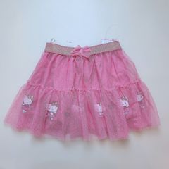 Chân váy voan nhũ C & A hồng kitty size 2 - 9y