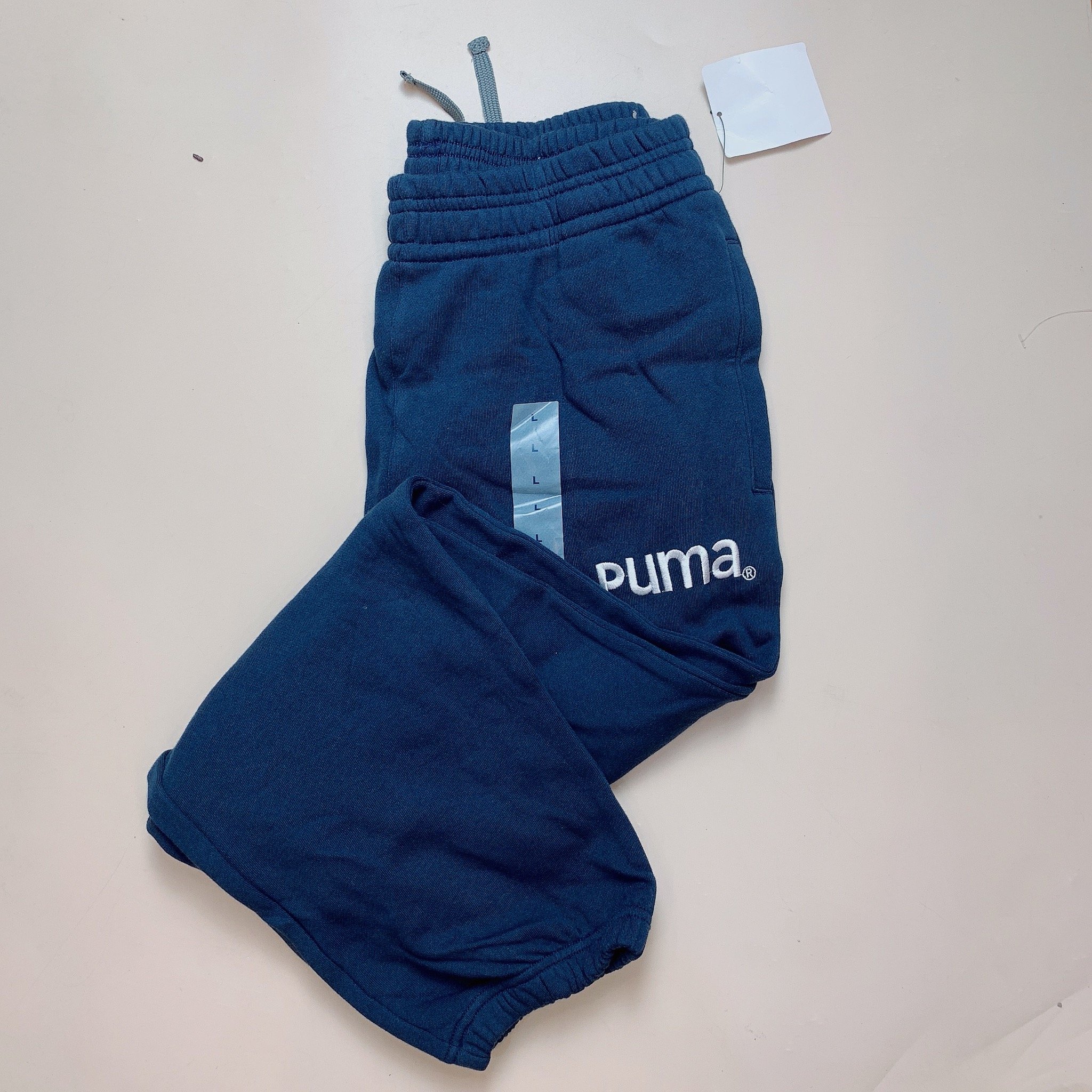 Quần nỉ jogger vải dư thêu chữ Puma cho Bố size M / L