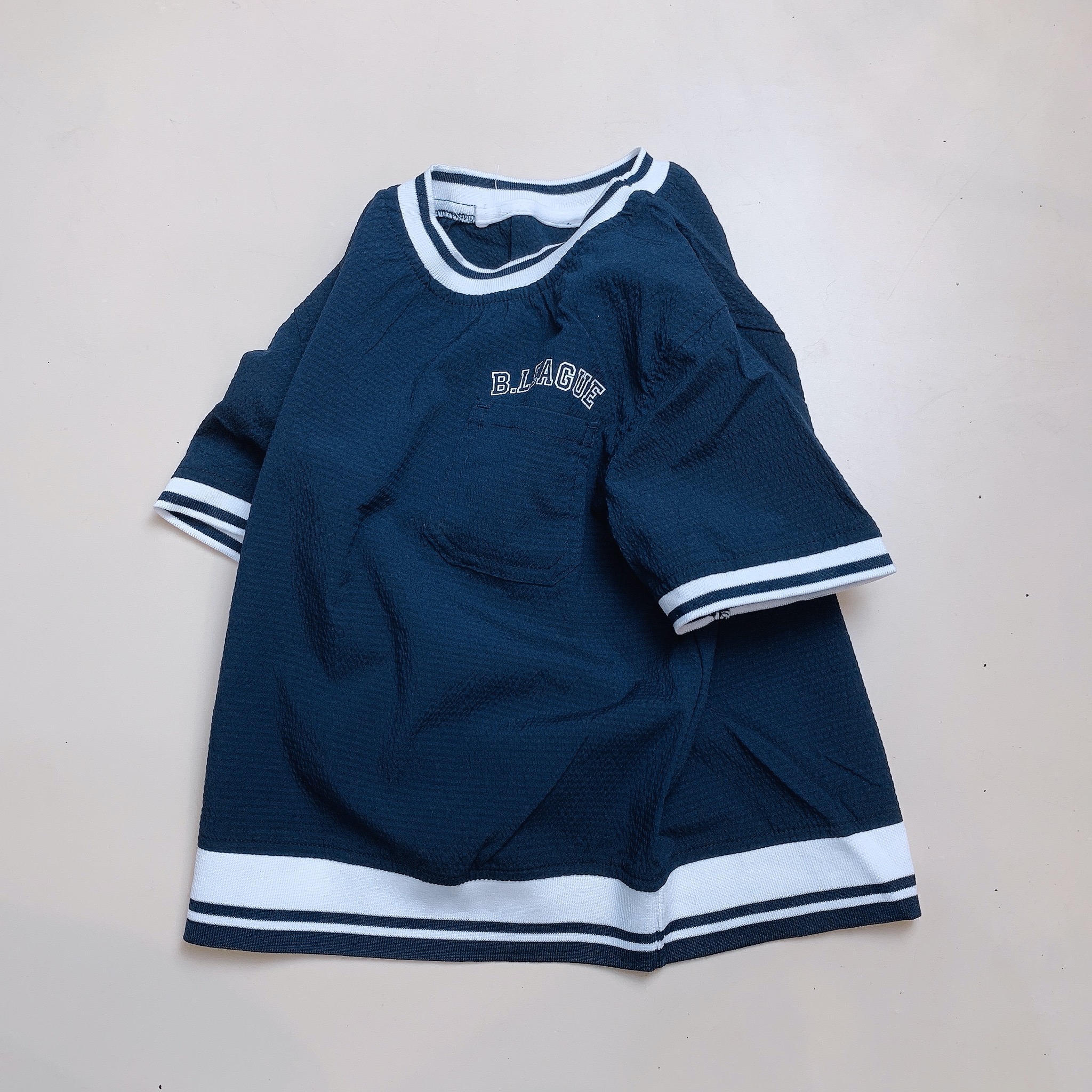 Áo gió nhăn Bluedog 2 màu Navy/trắng BTBG size 110-155