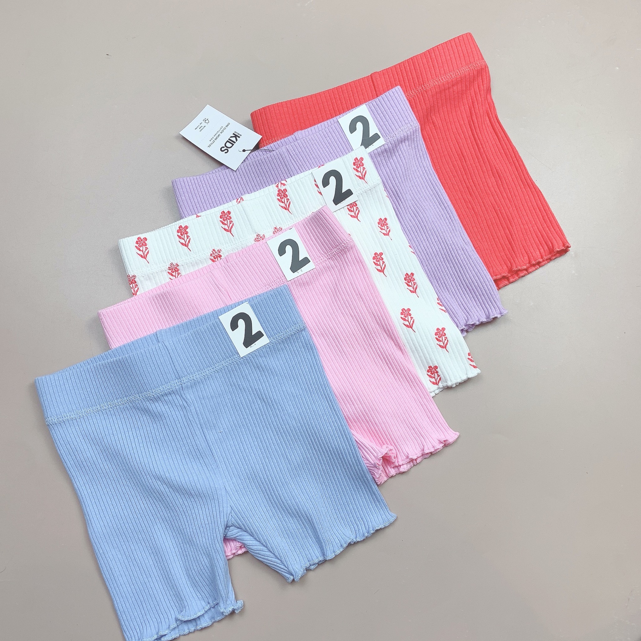 Quần legging thun tăm cotton on trơn nhiều màu BG size 2-10y