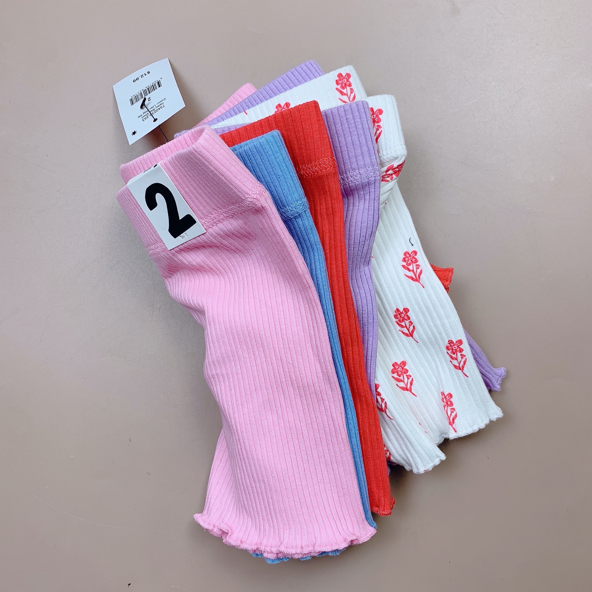 Quần legging thun tăm cotton on trơn nhiều màu BG size 2-10y