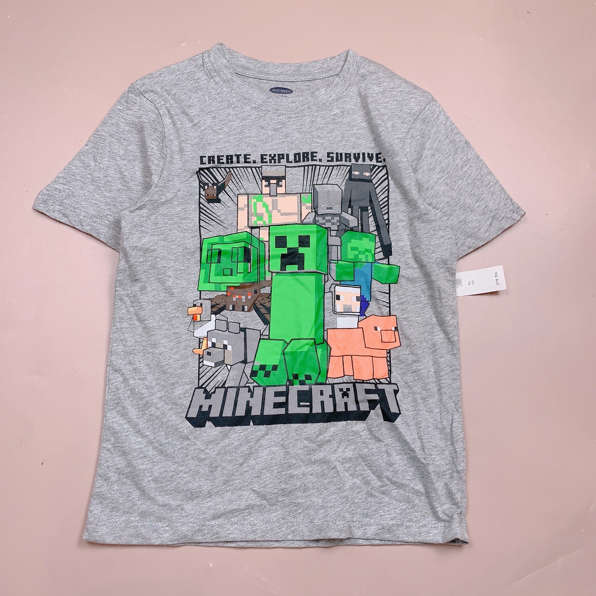 Áo cotton ONV Minecraft, Roblox nhiều hình BT size 5-18y (Bảng màu 2)