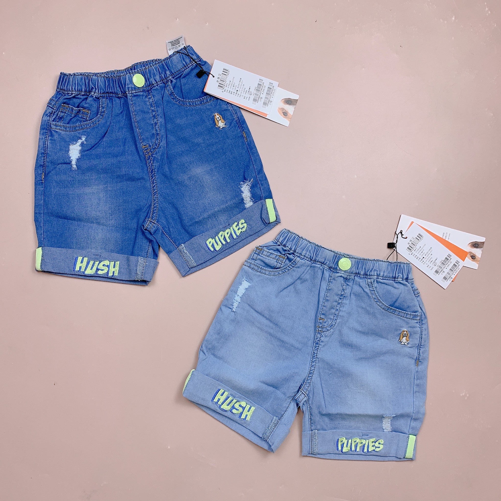 Quần short Jean giấy mềm mát Hush Puppies 2 màu BT size 105-170