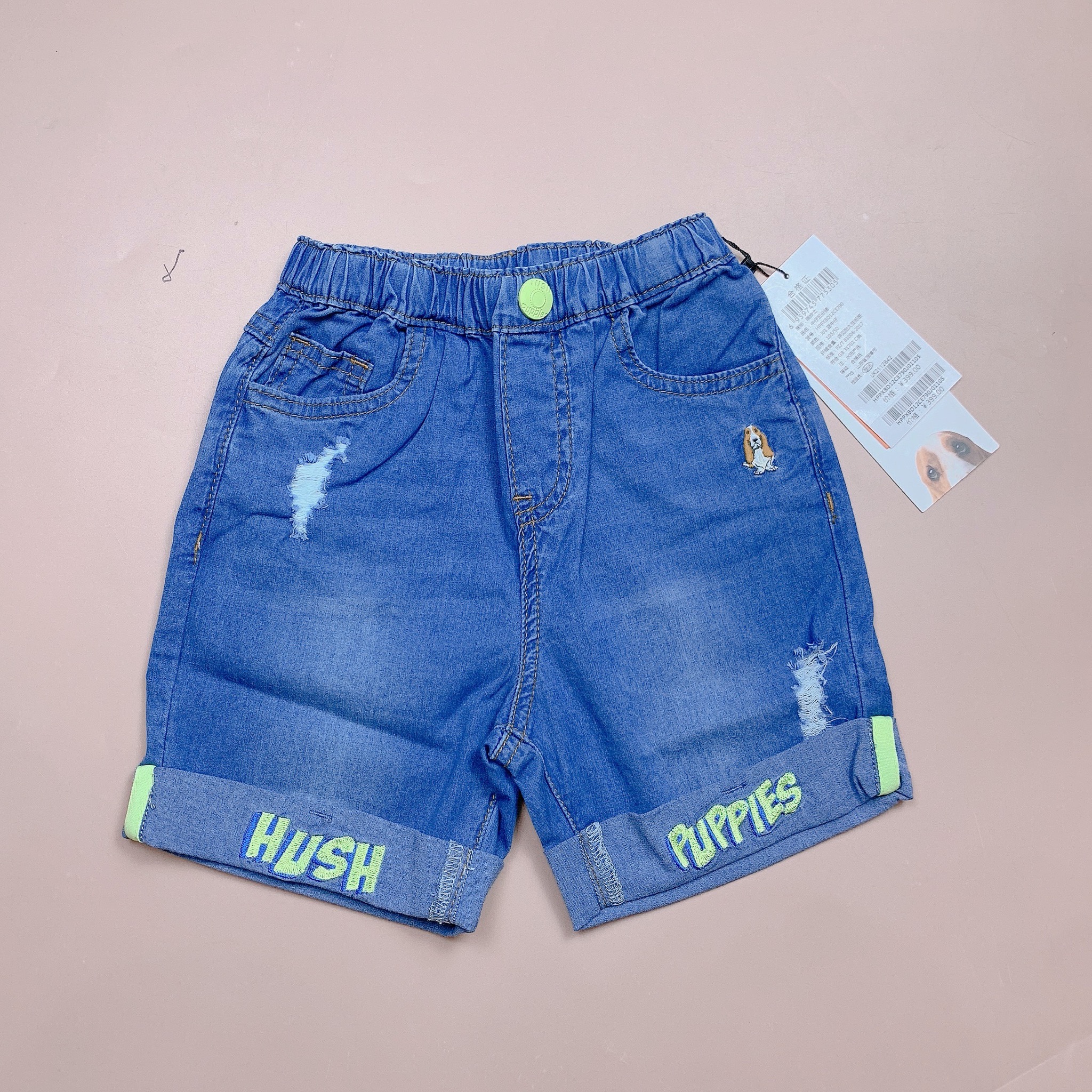 Quần short Jean giấy mềm mát Hush Puppies 2 màu BT size 105-170