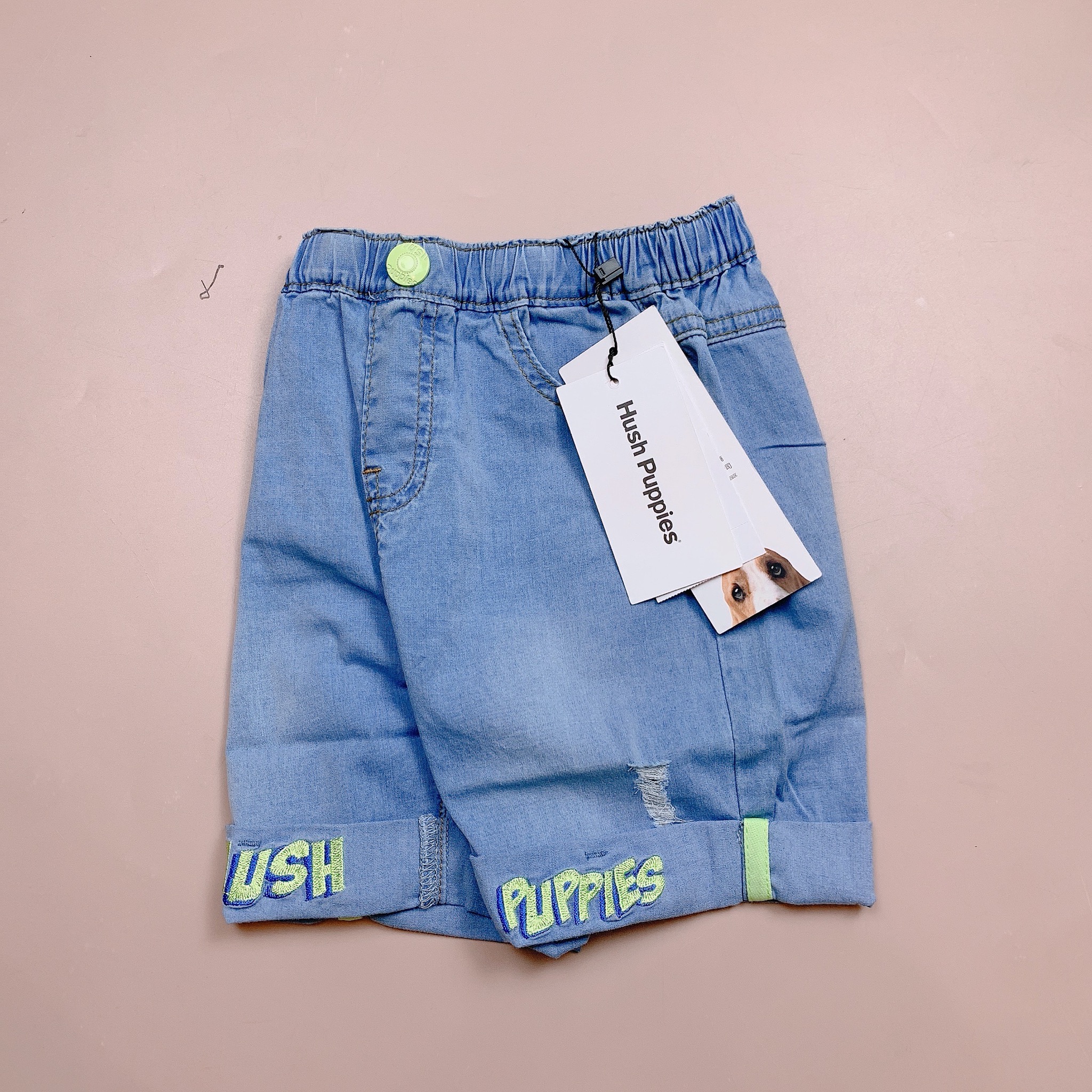 Quần short Jean giấy mềm mát Hush Puppies 2 màu BT size 105-170