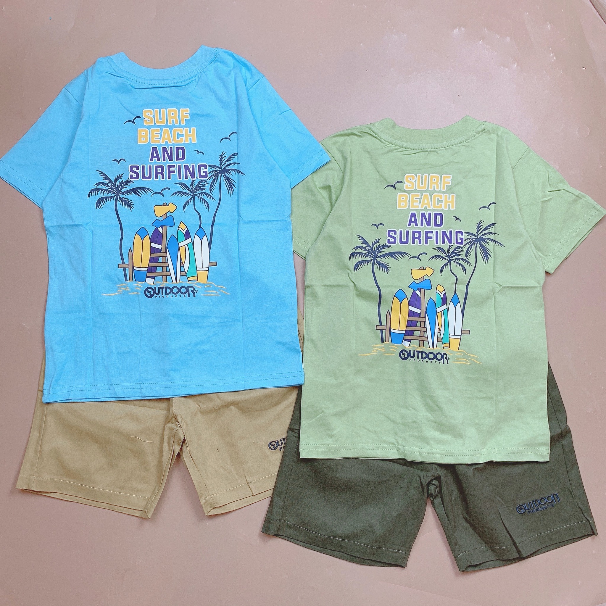 Bộ Outdoor áo thun cotton + quần kaki BT size 120-160
