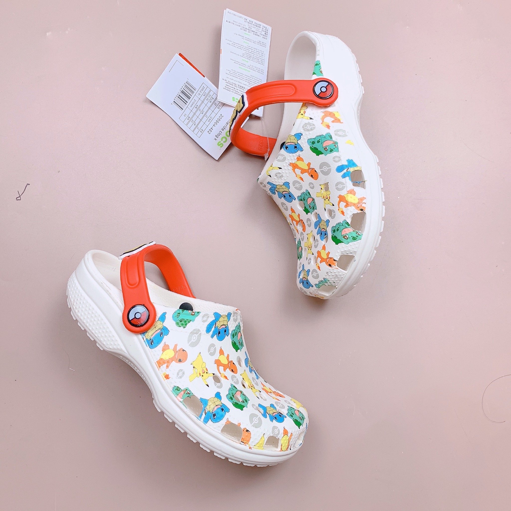 Sục Crocs màu trắng Pokemon BT