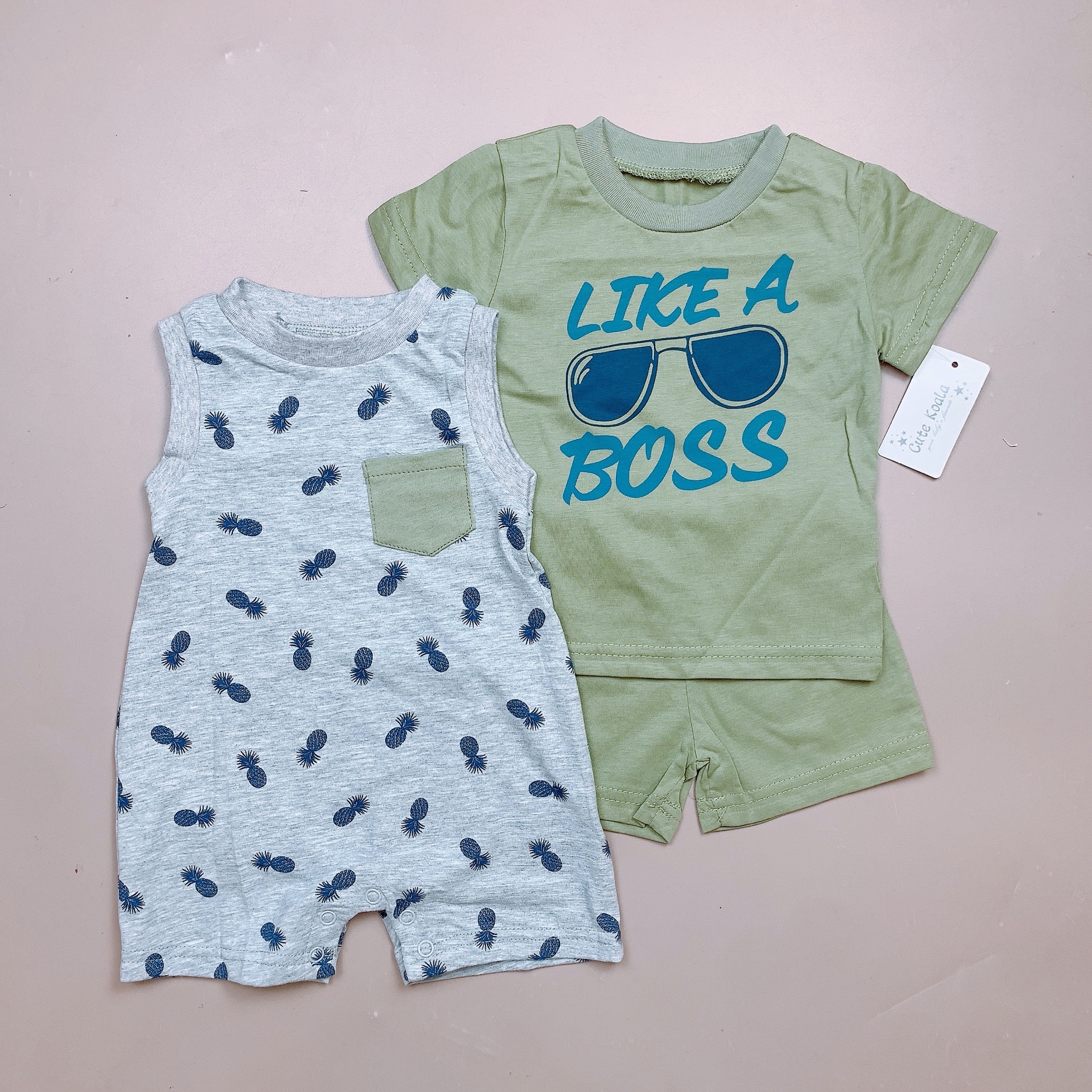 Set 3ct body + bộ quần áo cotton Koala Baby BT size 3-18m