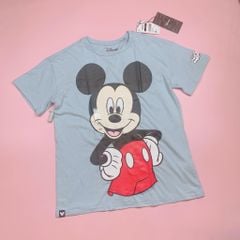 Áo cotton Disney Mickey màu xanh dư xịn size XS-XXL