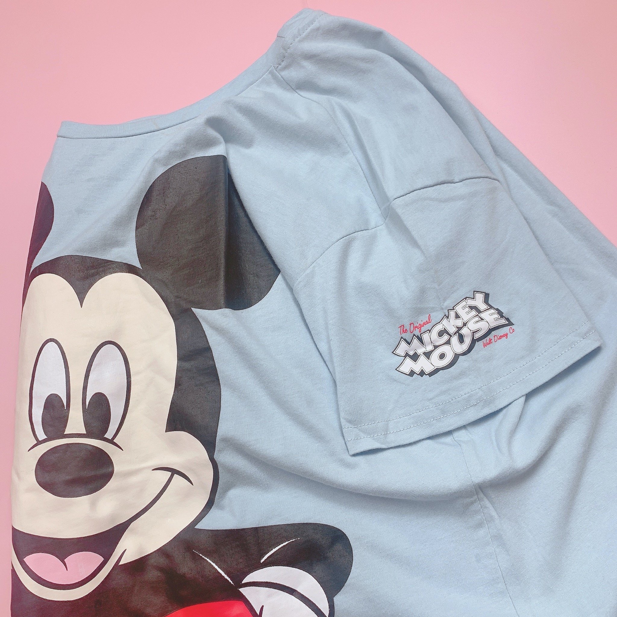 Áo cotton Disney Mickey màu xanh dư xịn size XS-XXL