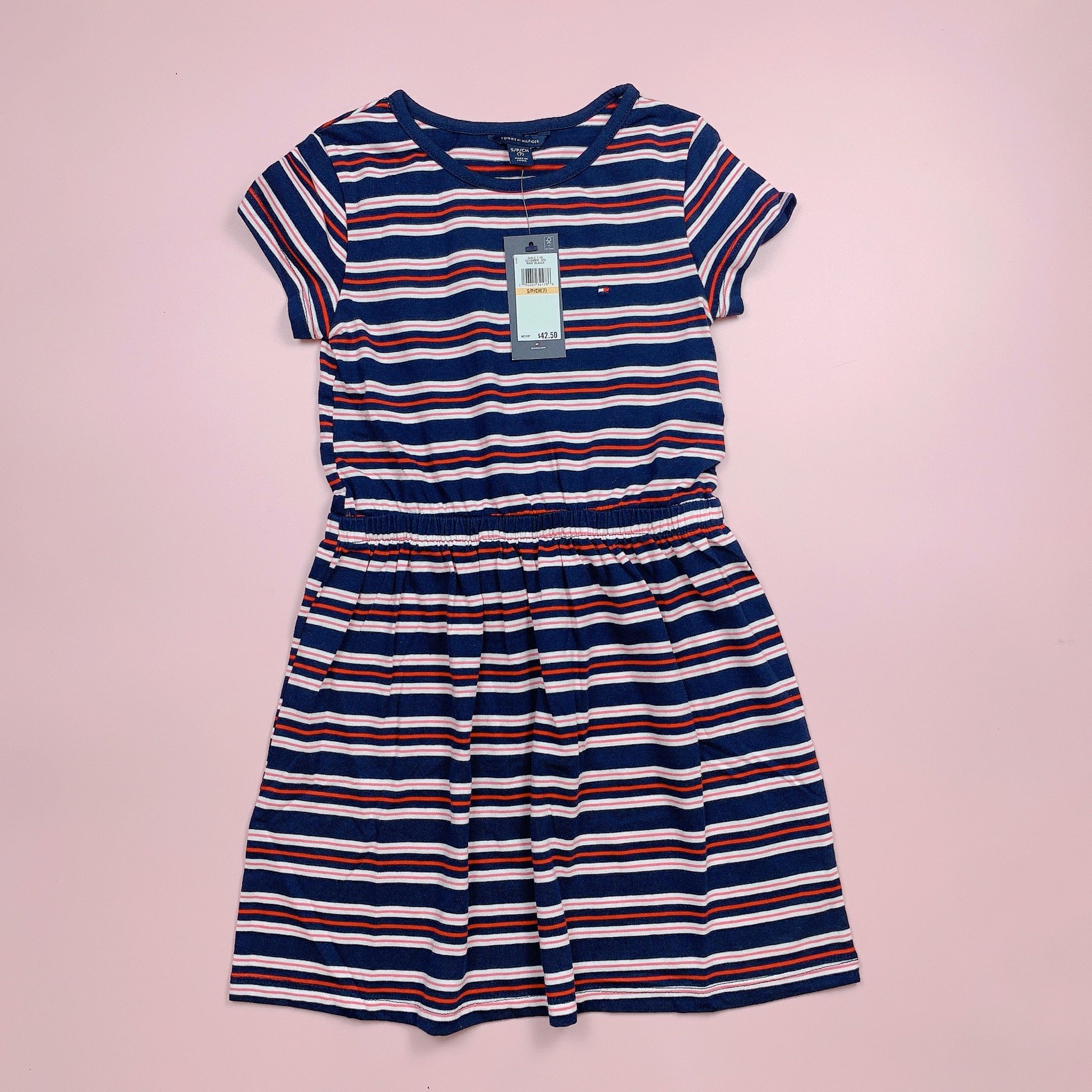 Váy cotton T.M dư xịn kẻ ngang nhiều màu BG size 7-16y