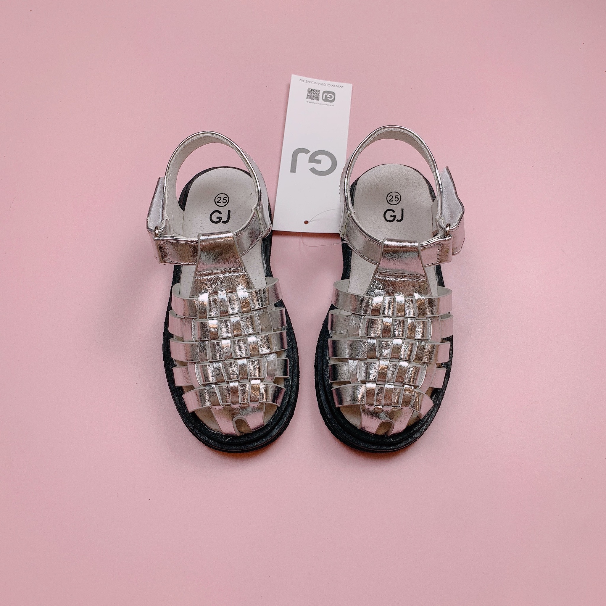 Sandal rọ GJ dư xịn màu bạc BG size 24-33