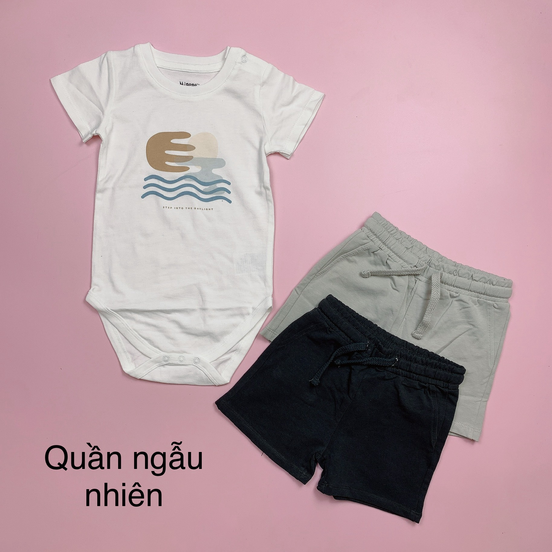 Set body + quần Minene dư xịn nhiều màu BT size 6-24m (quần ngẫu nhiên)