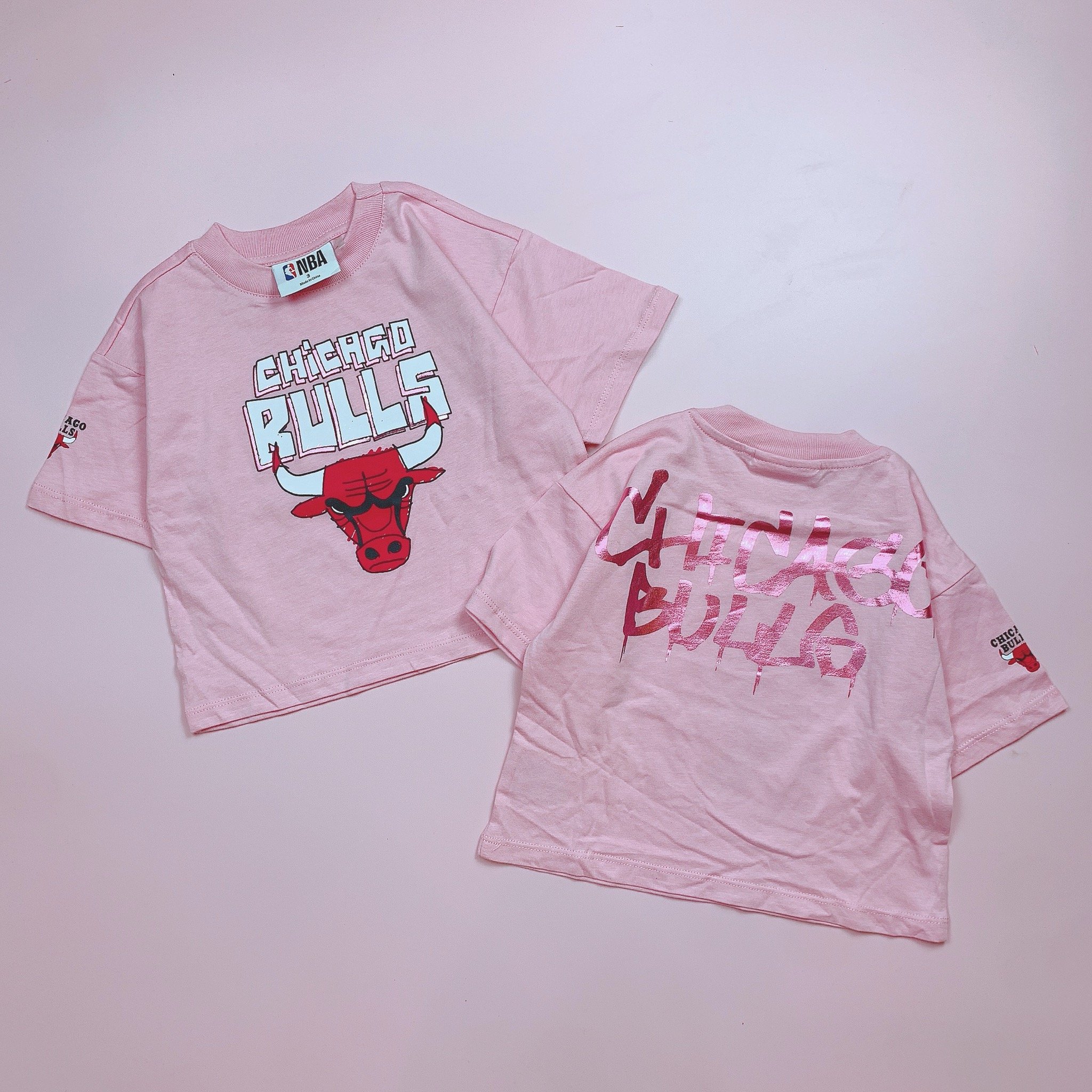 Dáng Croptop - Áo cotton NBA nhiều màu BG size 2-10y