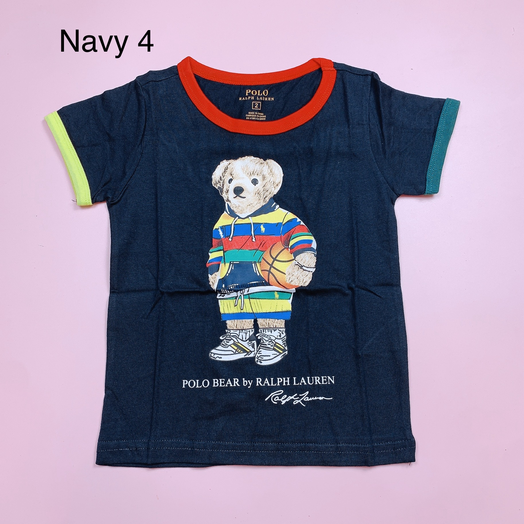 Áo cotton in gấu cổ tròn nhiều màu BTBG size 2-12y