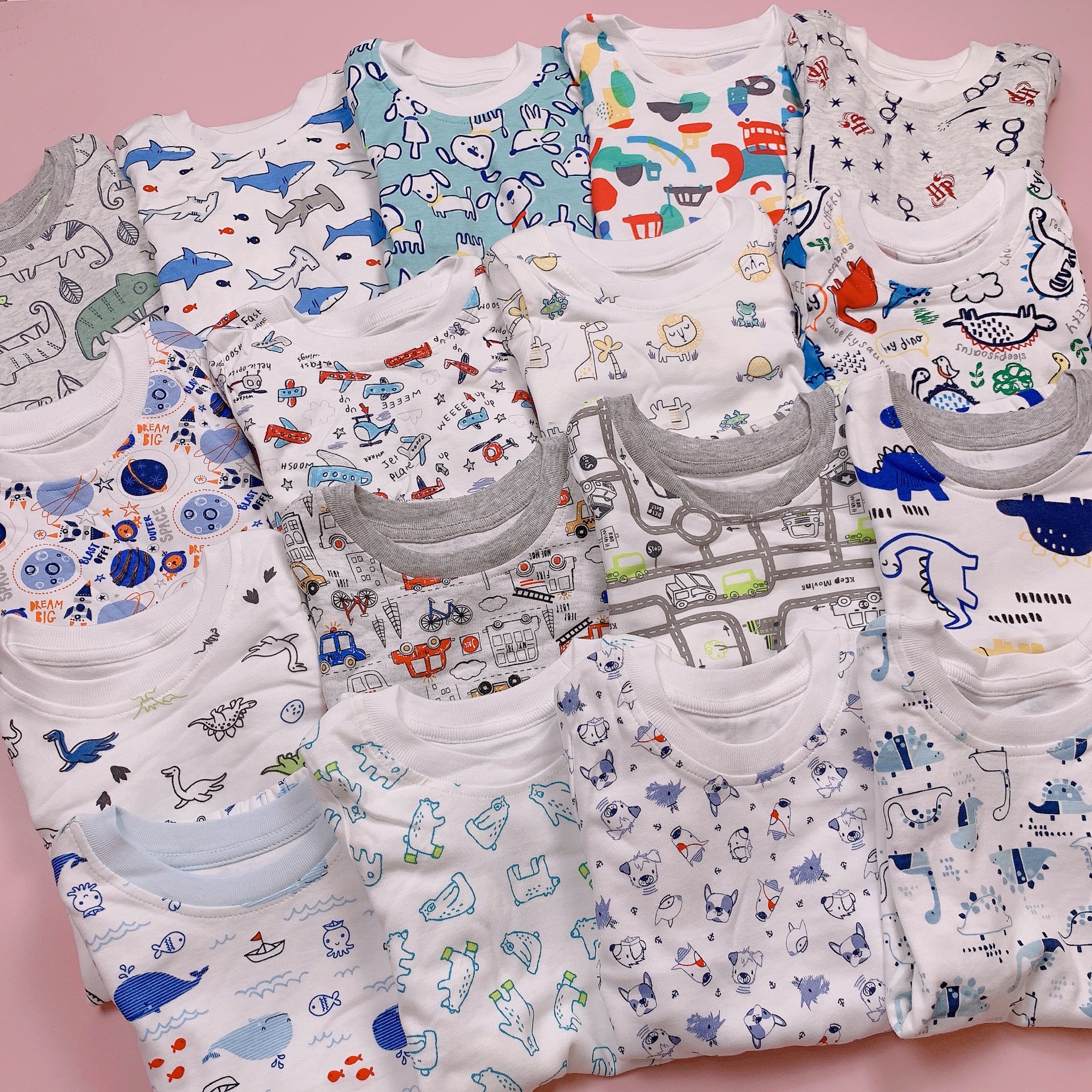 Bộ cotton Ru Design nhiều màu BT quần tam giác size 1-5y