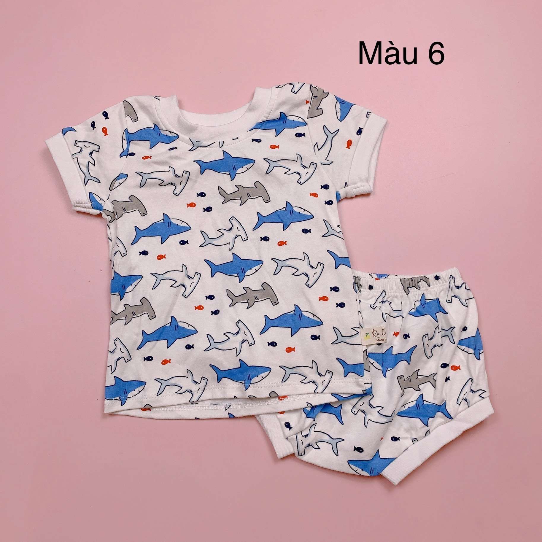 Bộ cotton Ru Design nhiều màu BT quần tam giác size 1-5y