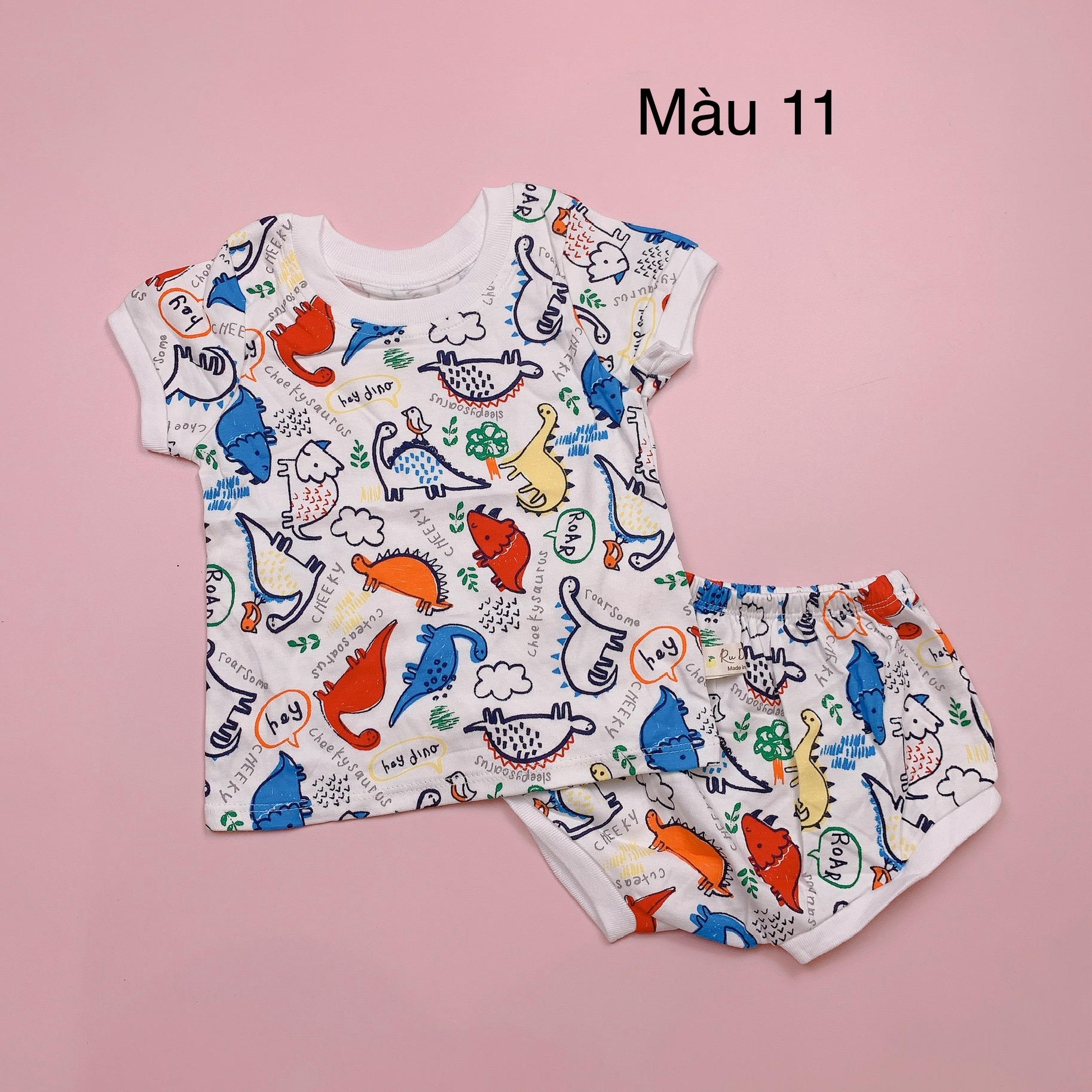 Bộ cotton Ru Design nhiều màu BT quần tam giác size 1-5y