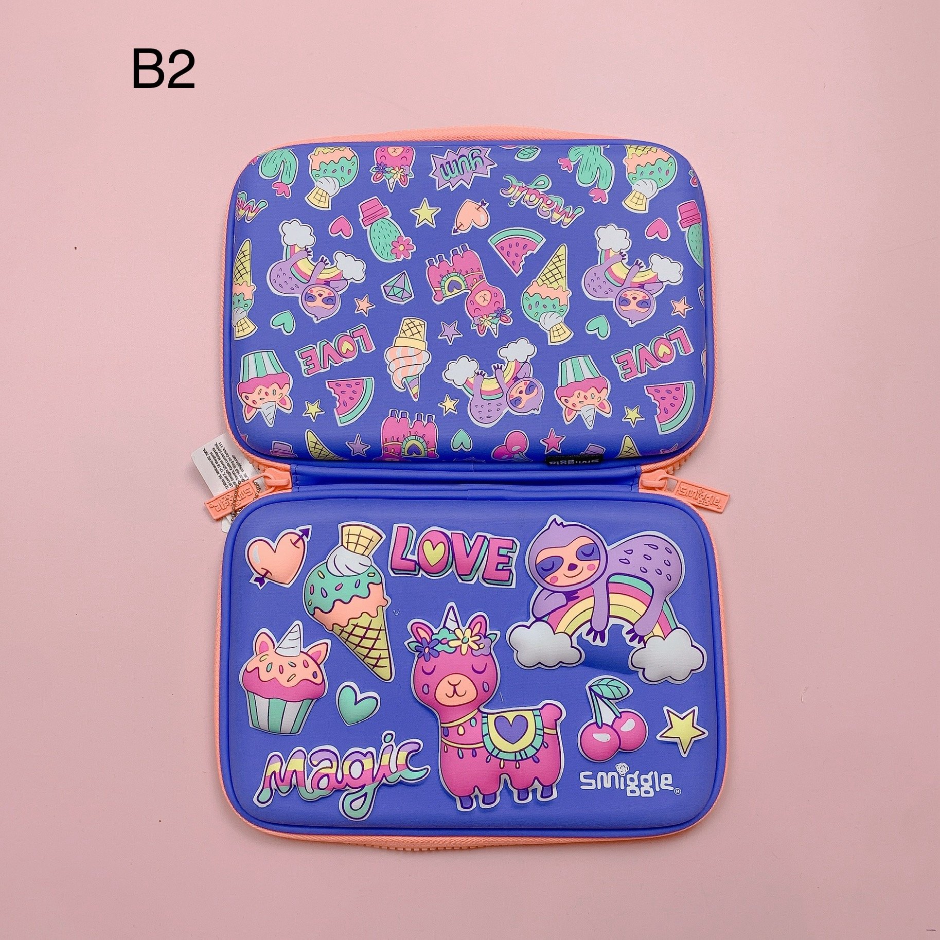 Size B Box - Hộp bút Smiggle nhiều màu cho bé size 22*15cm