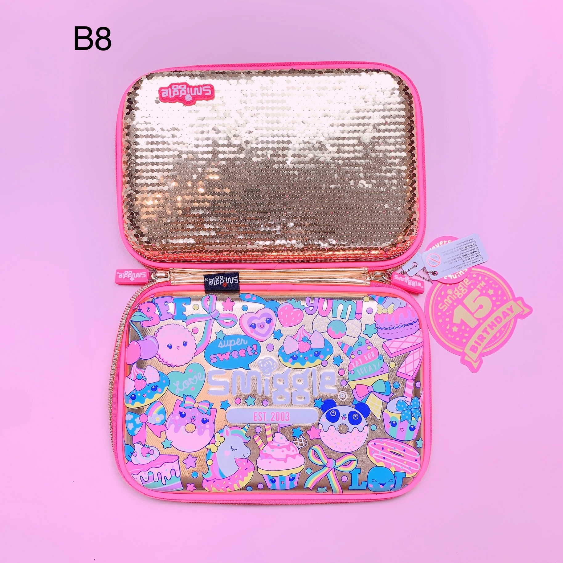 Size B Box - Hộp bút Smiggle nhiều màu cho bé size 22*15cm