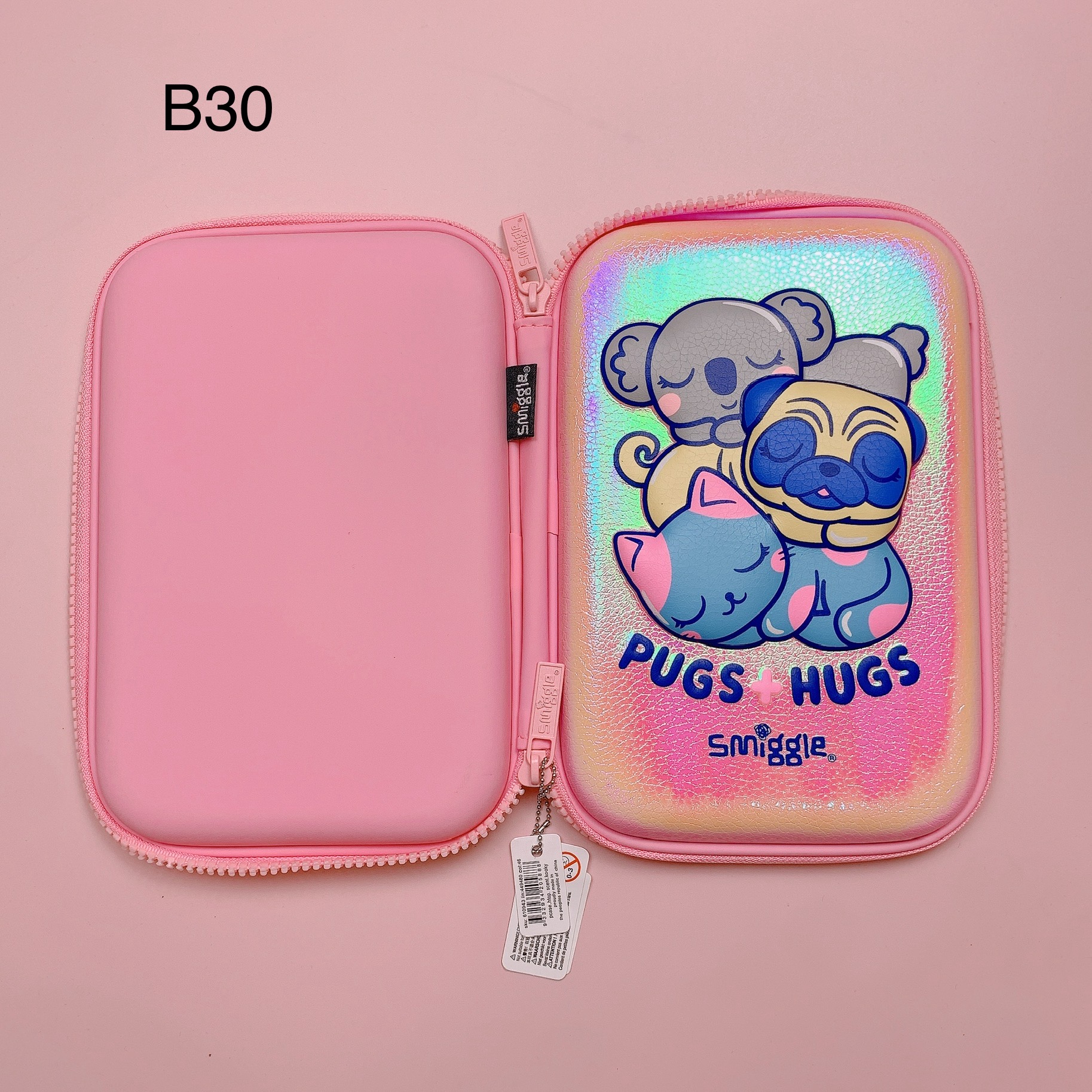 Size B Box - Hộp bút Smiggle nhiều màu cho bé size 22*15cm