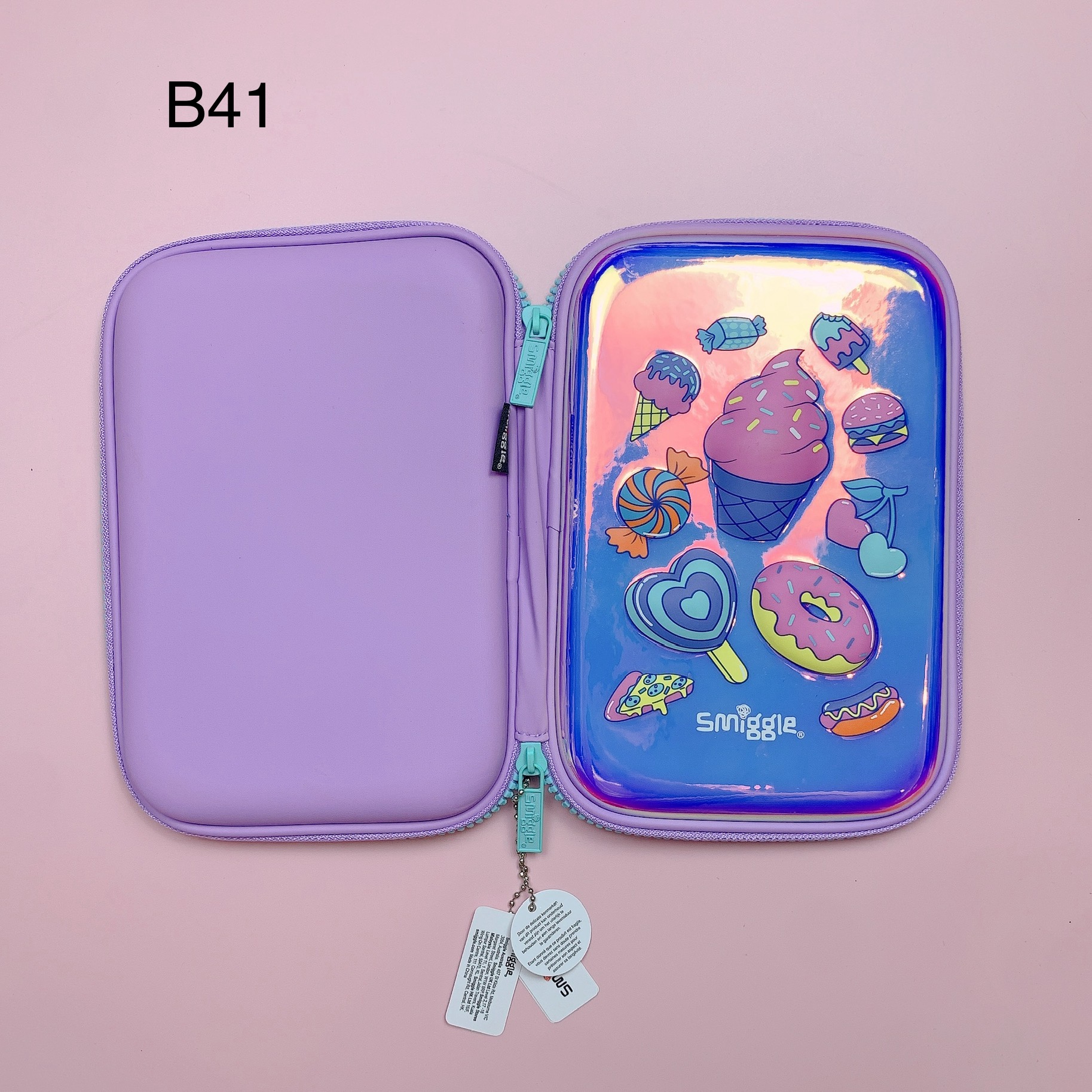 Size B Box - Hộp bút Smiggle nhiều màu cho bé size 22*15cm