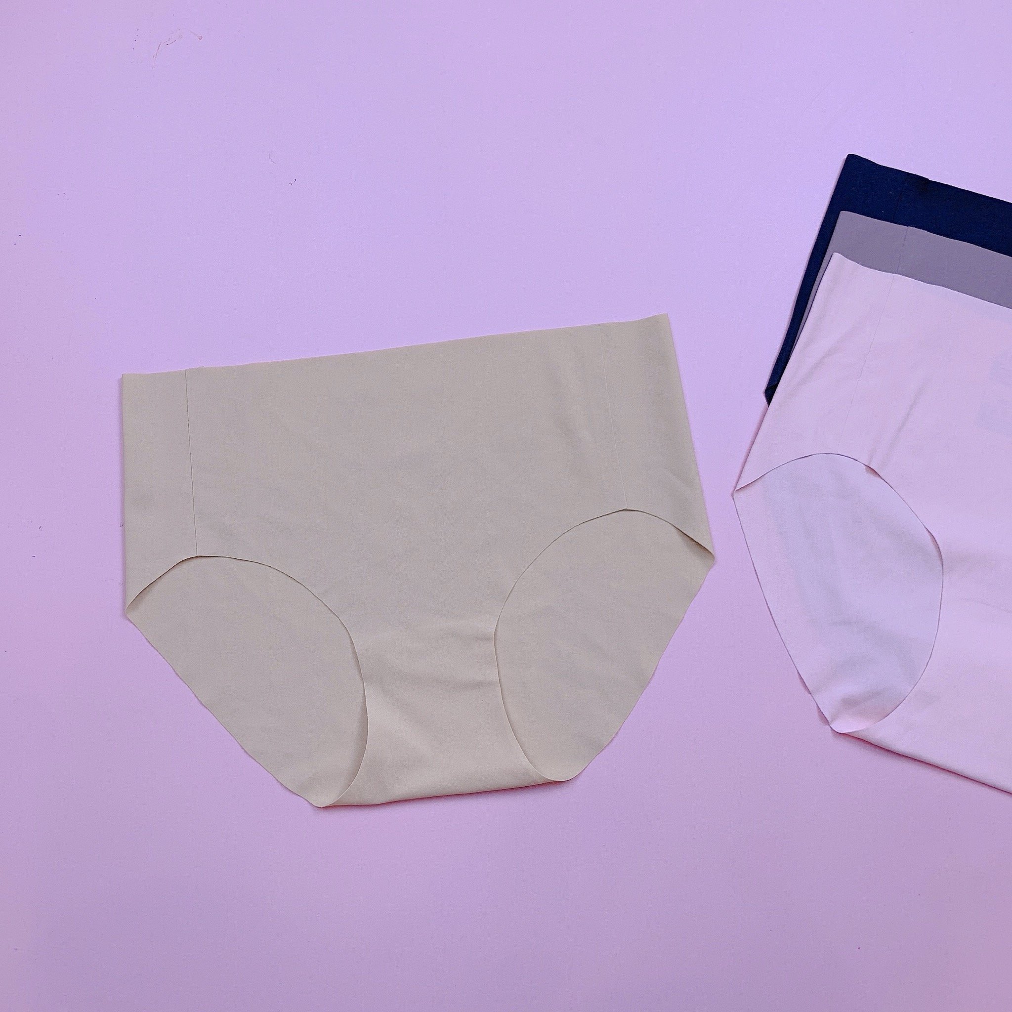 Quần chip su không đường viền Uni dư xịn cạp cao trơn nhiều màu cho Mẹ