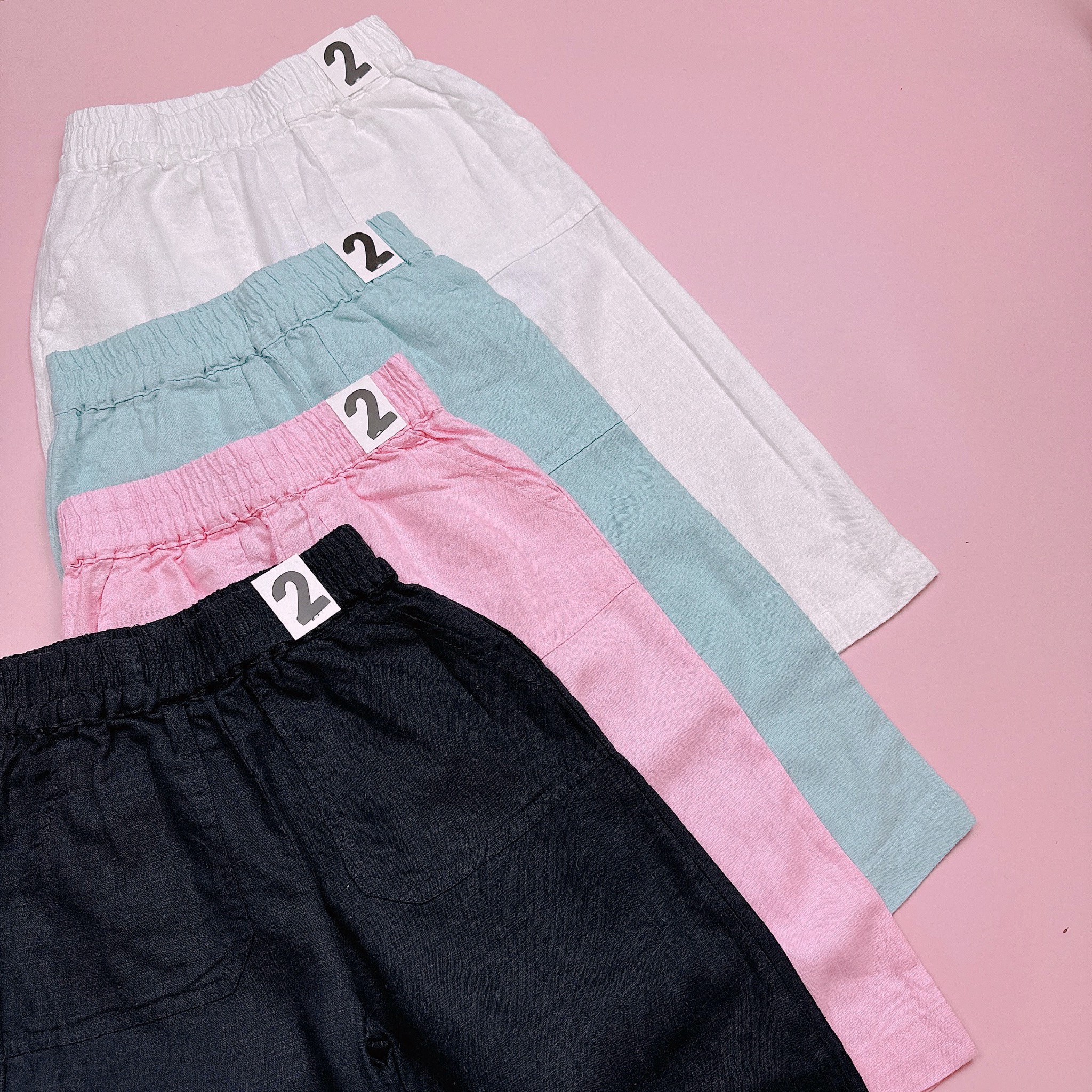 Quần dài ống suông vải linen Cotton On dư xịn nhiều màu BG size 2-10y