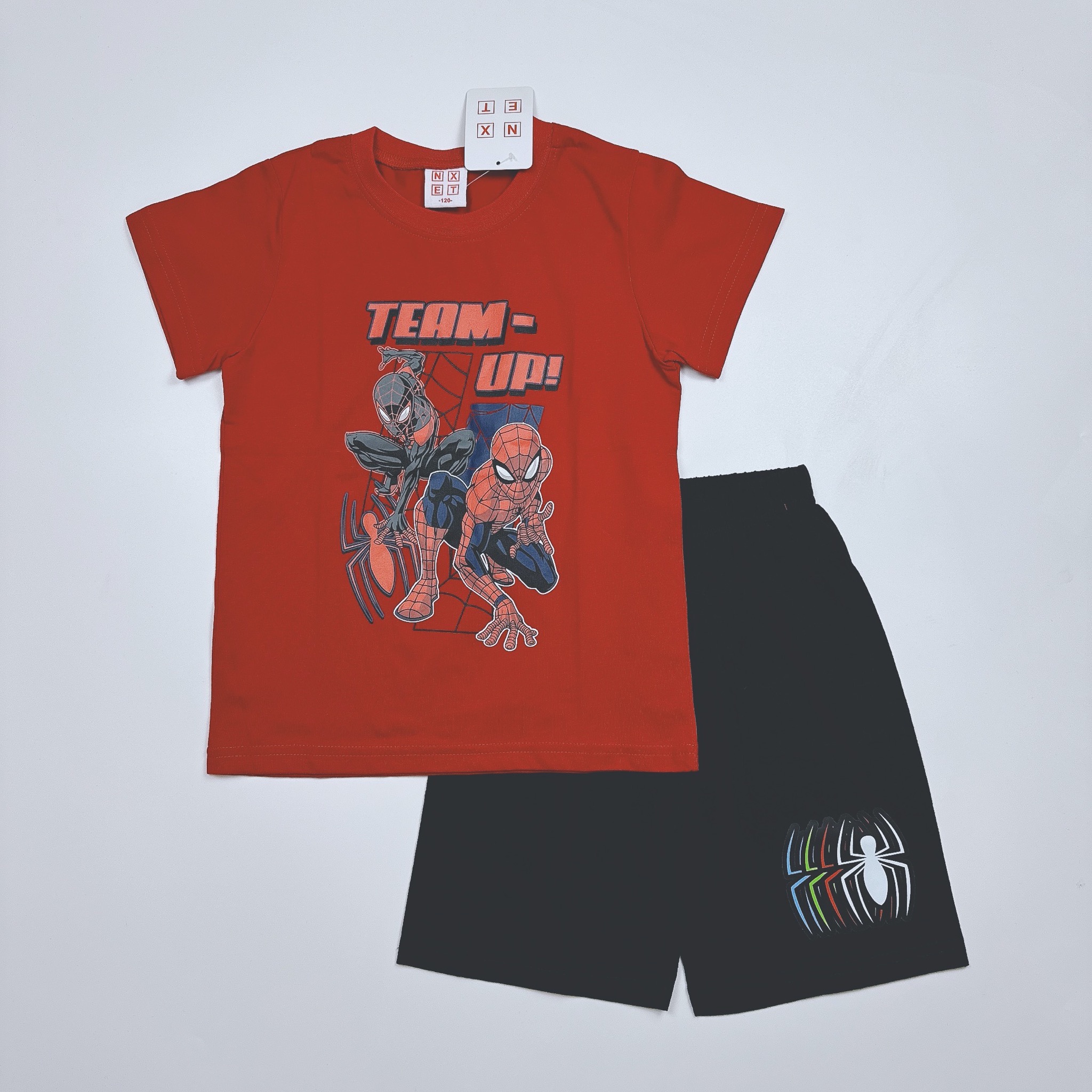 Bộ cotton Marvel Avenger 2 màu đỏ, xanh BT size 110-150