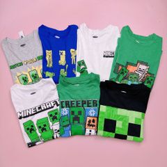 Áo cotton ONV nhiều hình MineCraft size 4 - 18y (form to)