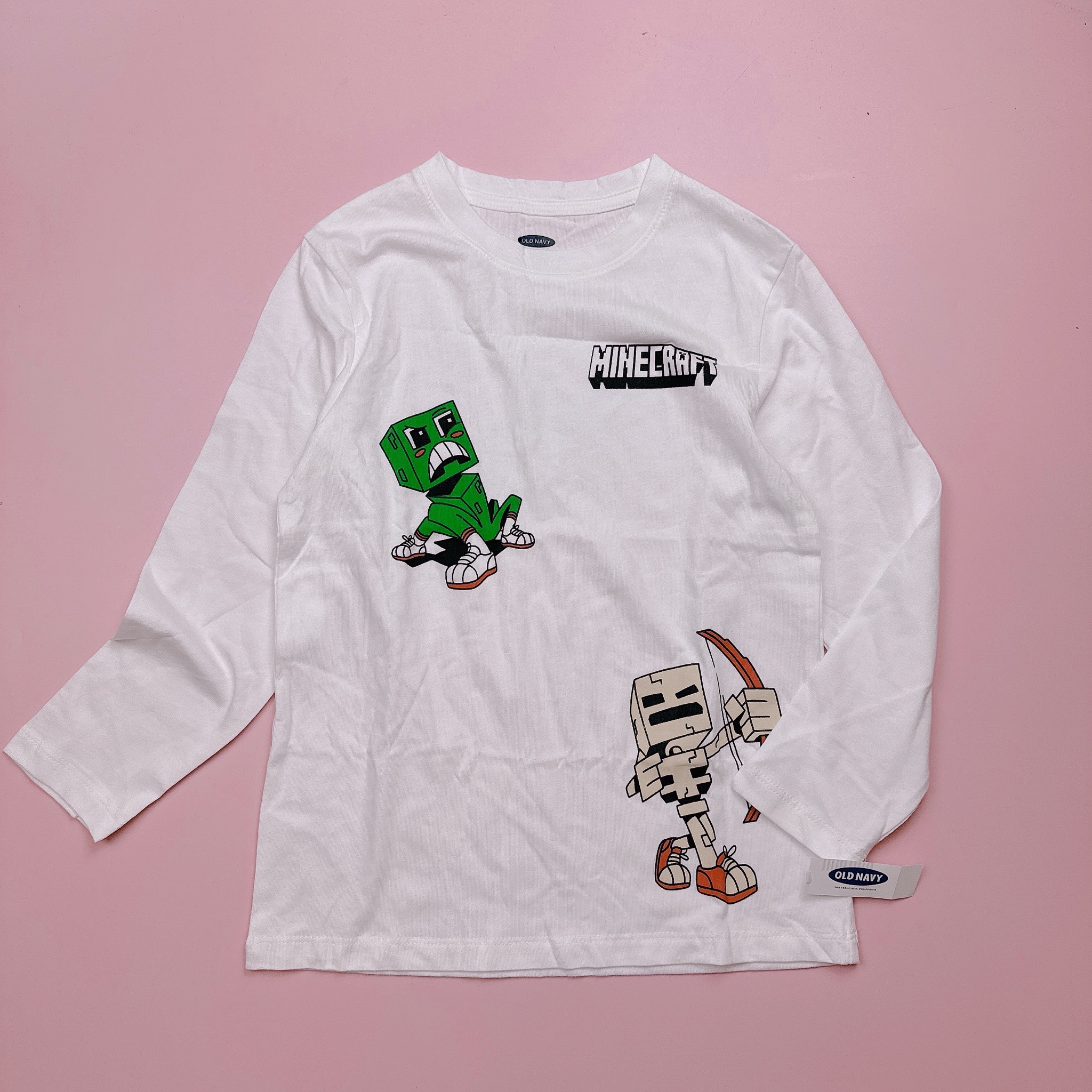 Áo cotton ONV nhiều hình MineCraft size 4 - 18y (form to)