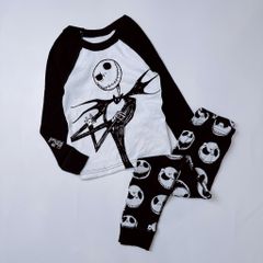 Bộ cotton Disney màu đen trắng hình ma halloween size 3 - 10y (form ôm)