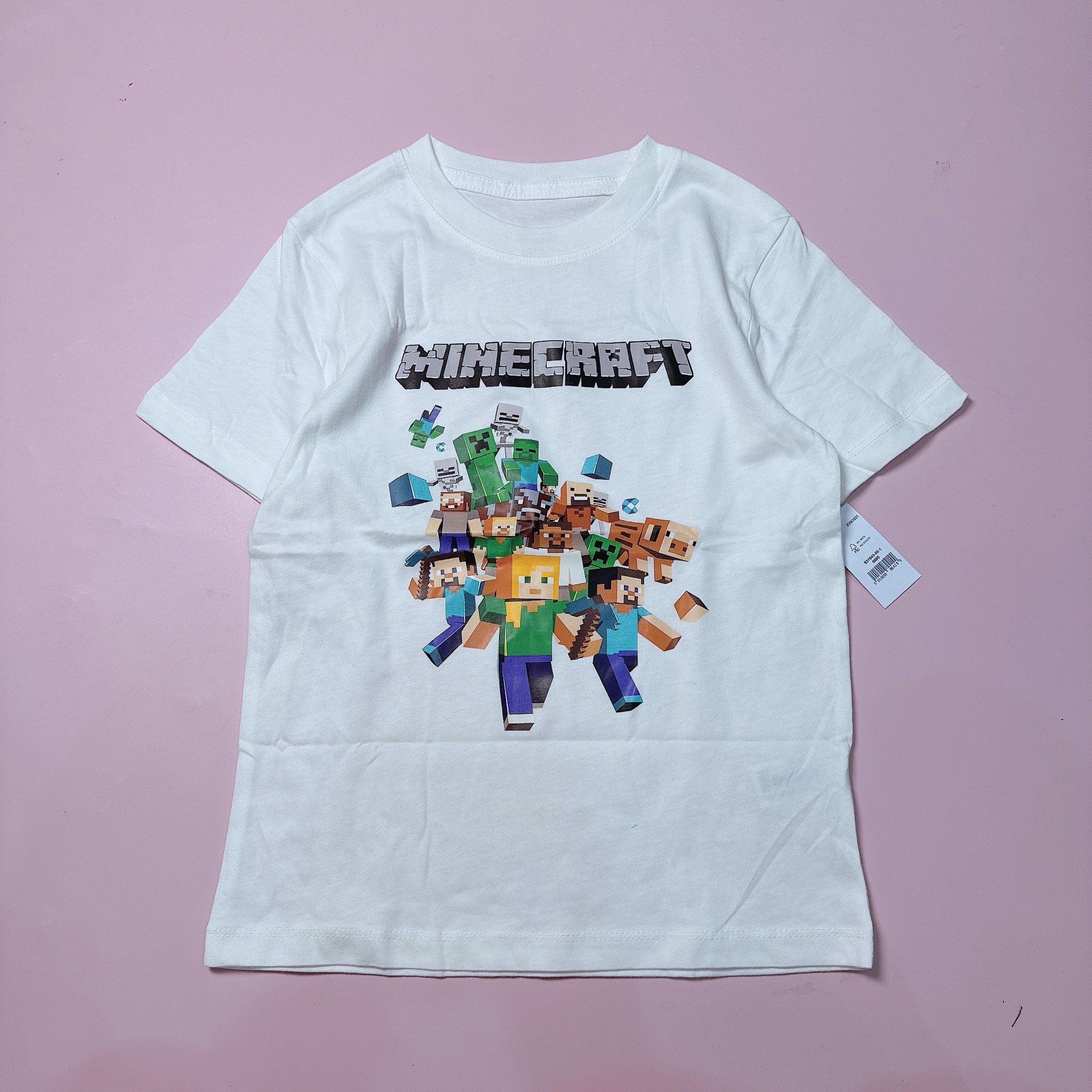 Áo cotton ONV hoạ tiết Roblox, Minecraft nhiều màu cho bé trai size 5-18y