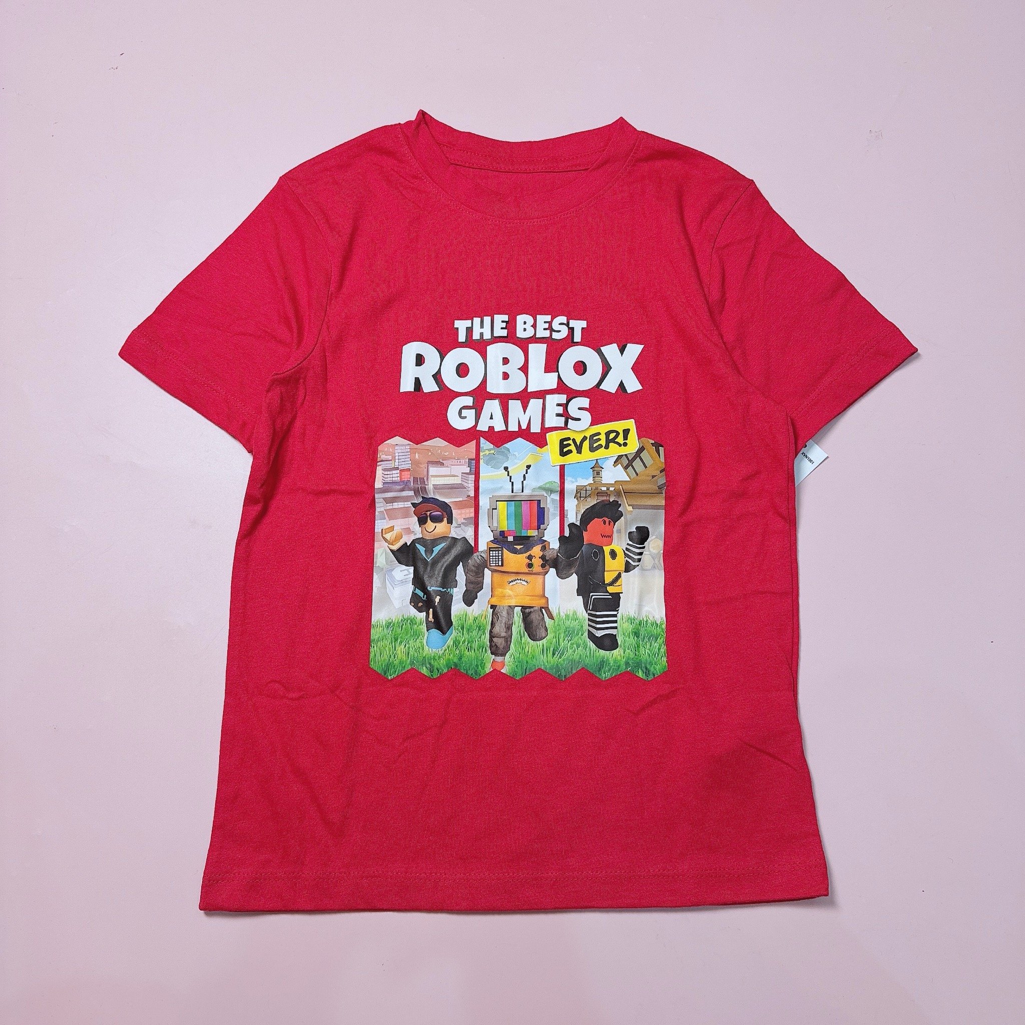 Áo cotton ONV hoạ tiết Roblox, Minecraft nhiều màu cho bé trai size 5-18y