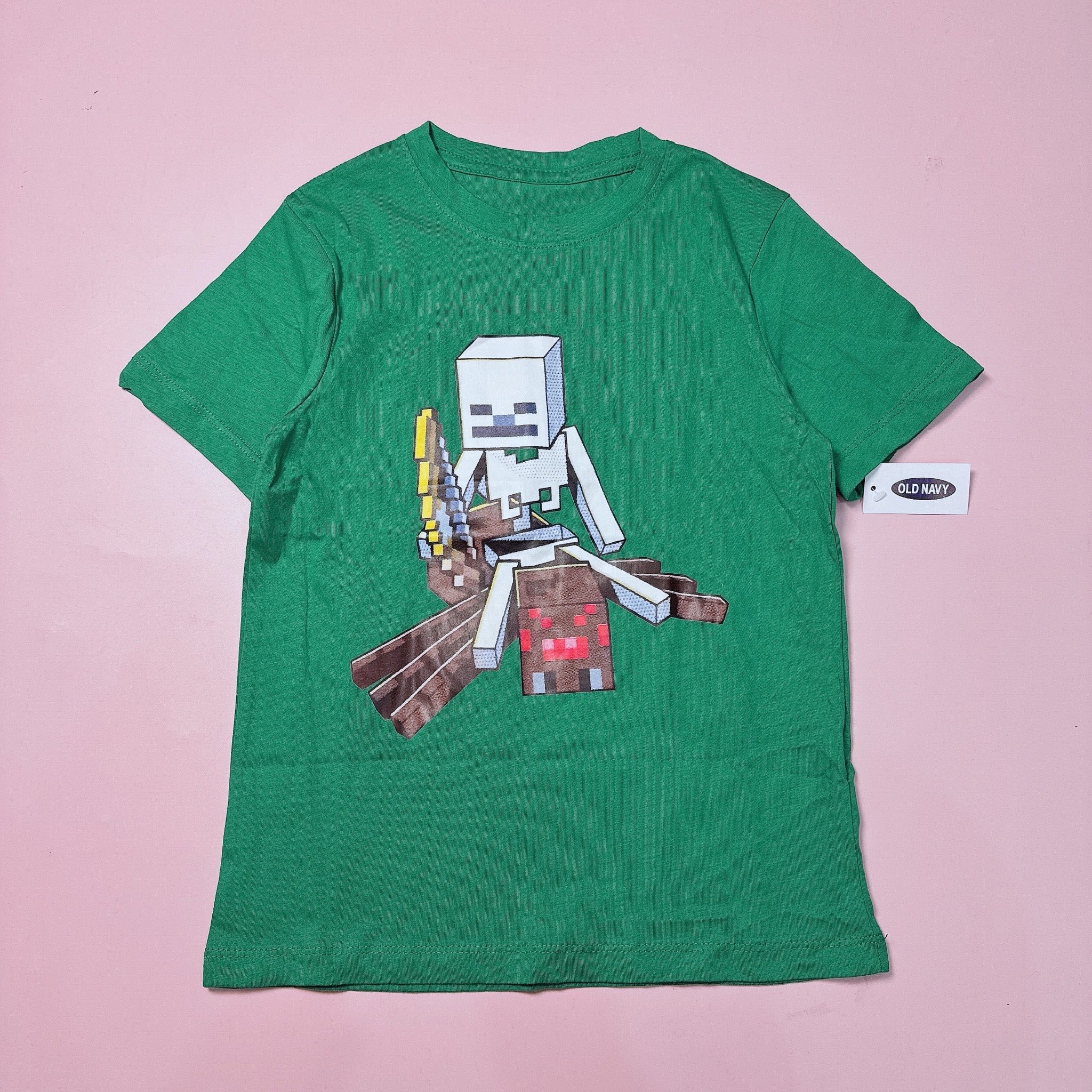 Áo cotton ONV hoạ tiết Roblox, Minecraft nhiều màu cho bé trai size 5-18y