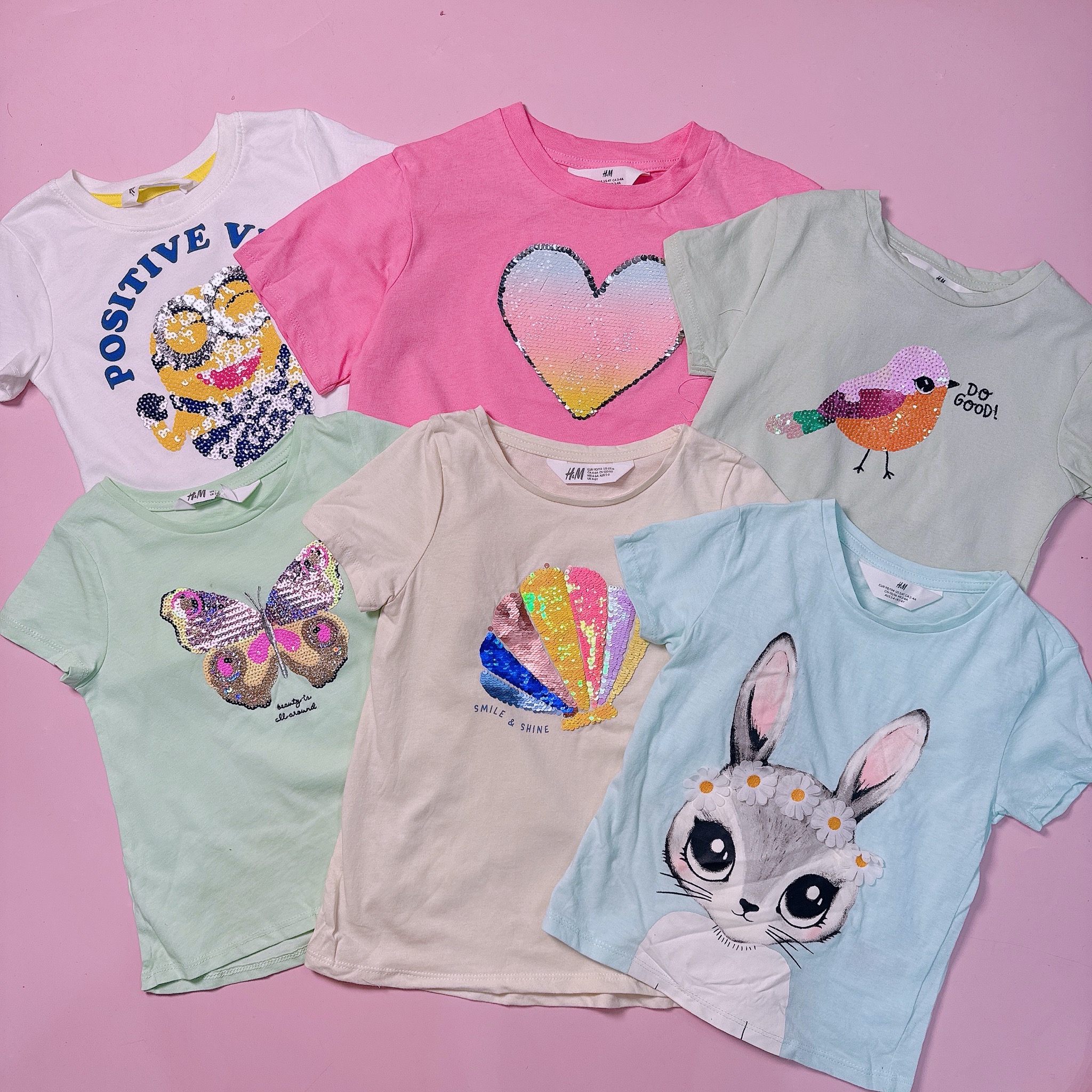 Áo cotton HM nhiều màu cho bé size 2-10y