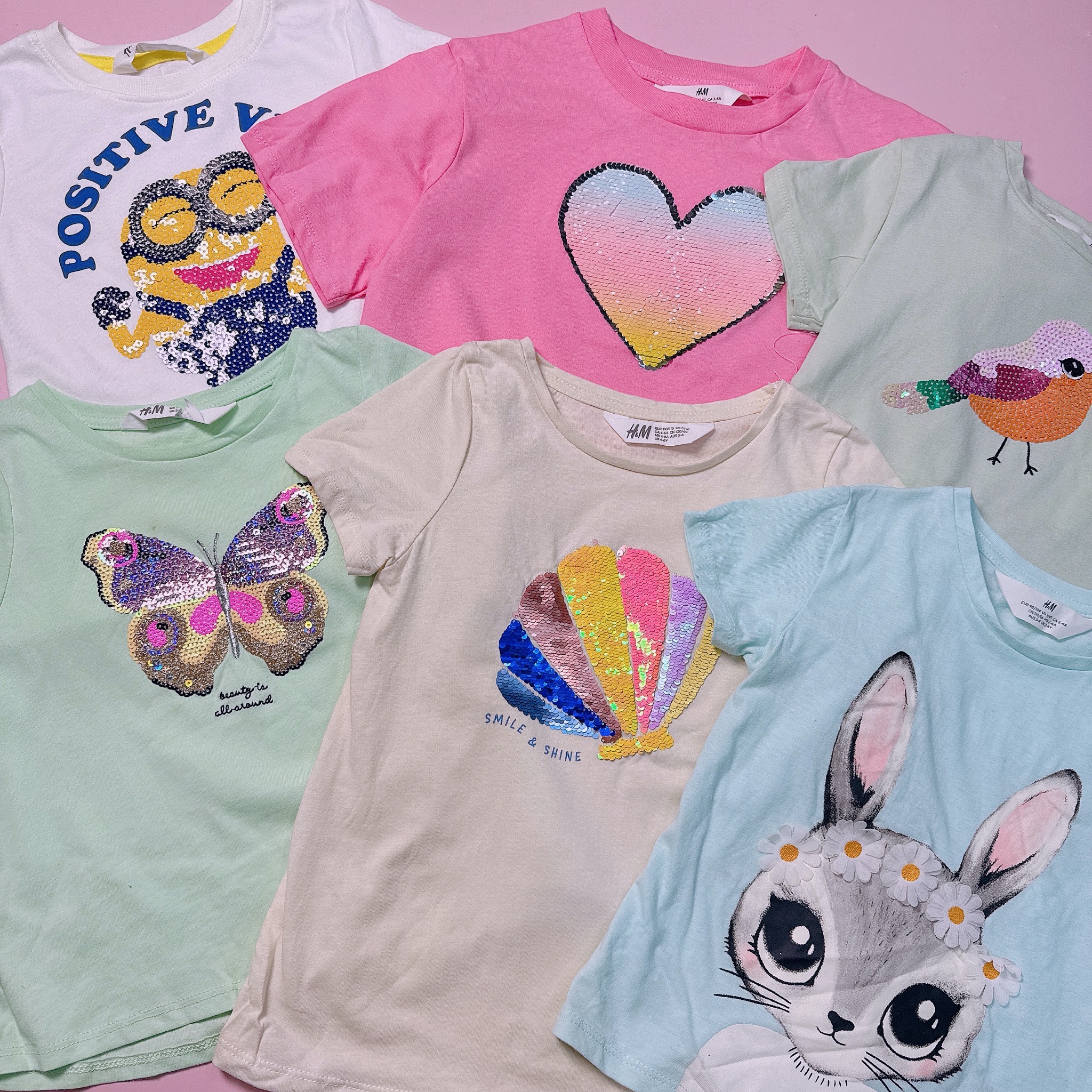 Áo cotton HM nhiều màu cho bé size 2-10y