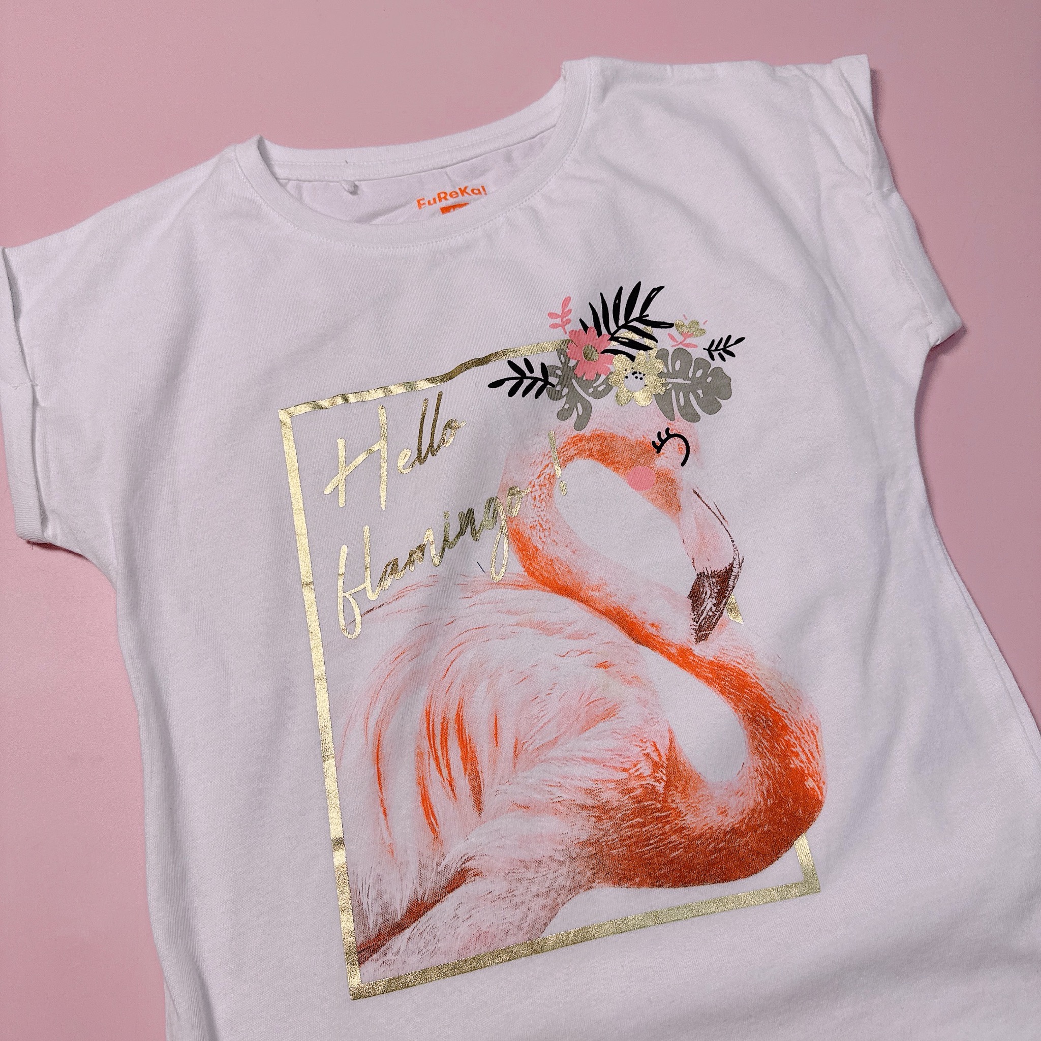 Áo cotton Eureka vai rơi màu trắng nhiều họa tiết bé gái dòng đại size 10-16y